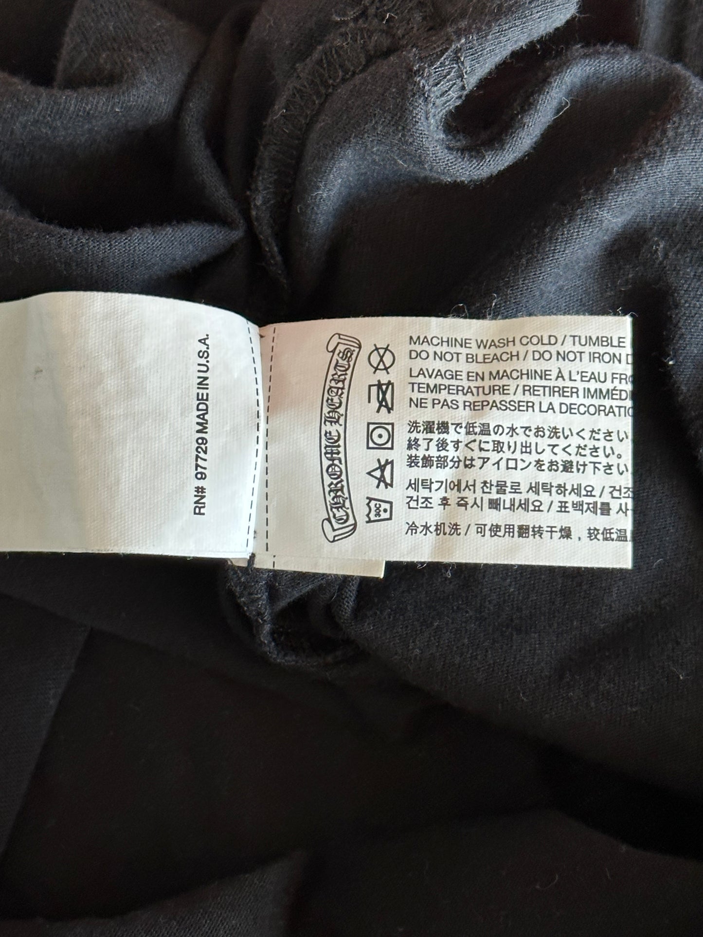 Chrome Hearts Black Horseshoe Logo T-Shirt