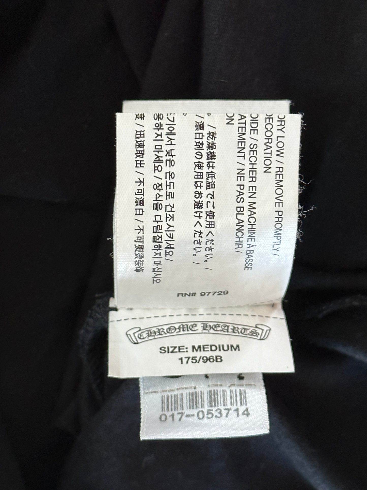 Chrome Hearts Black Horseshoe Logo T-Shirt