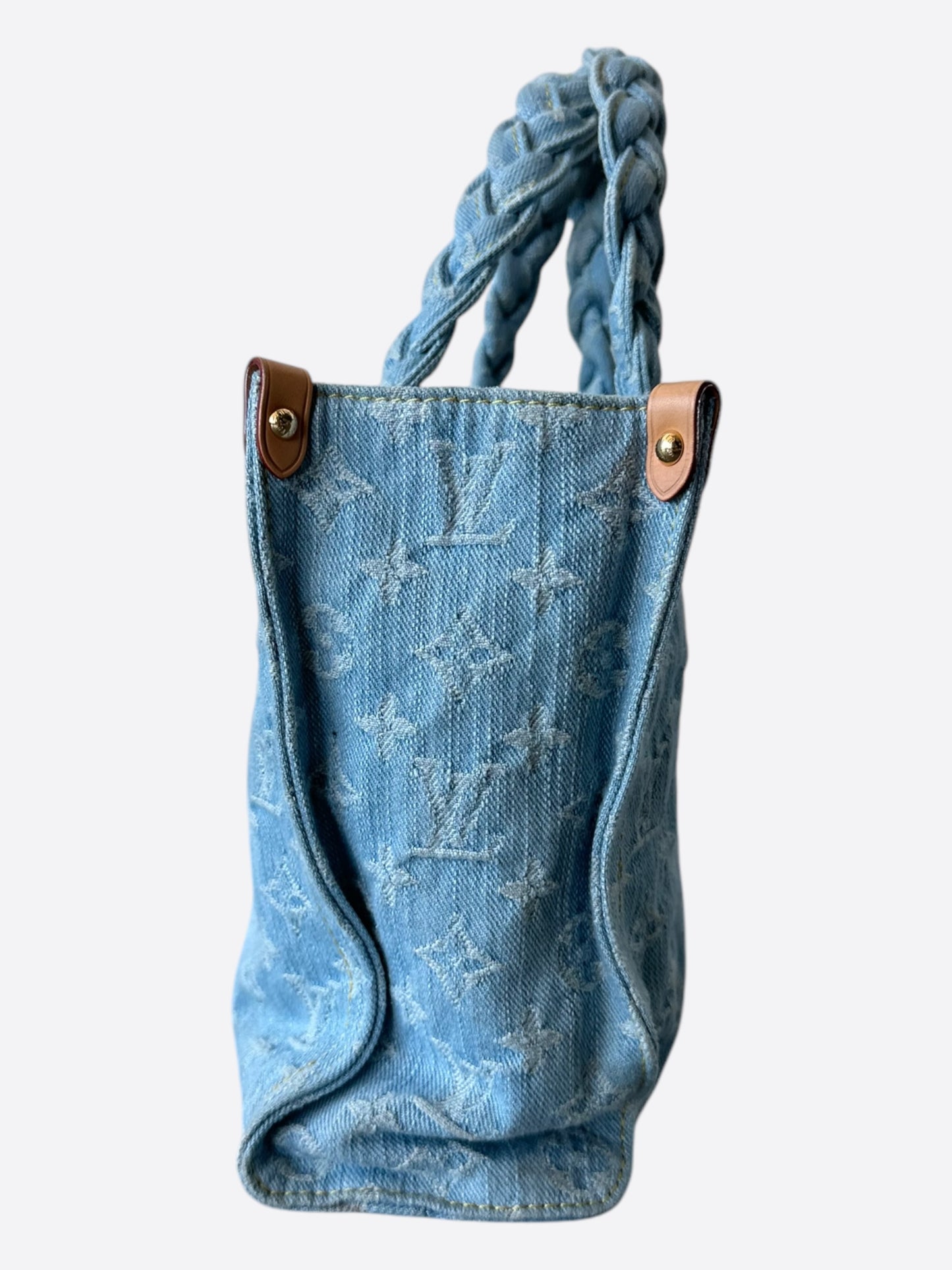 Louis Vuitton Blue Denim Monogram Braided OnTheGo PM