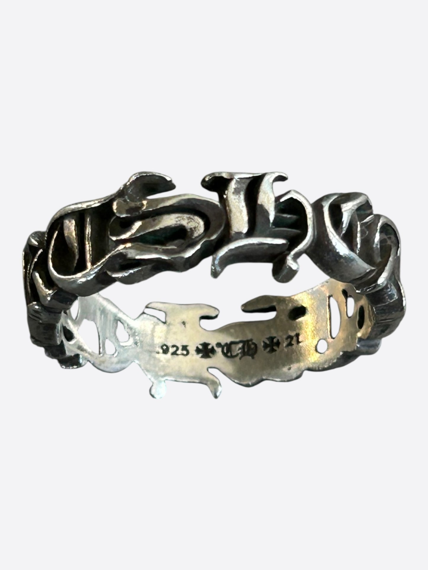 Chrome Hearts Silver Spellout Ring