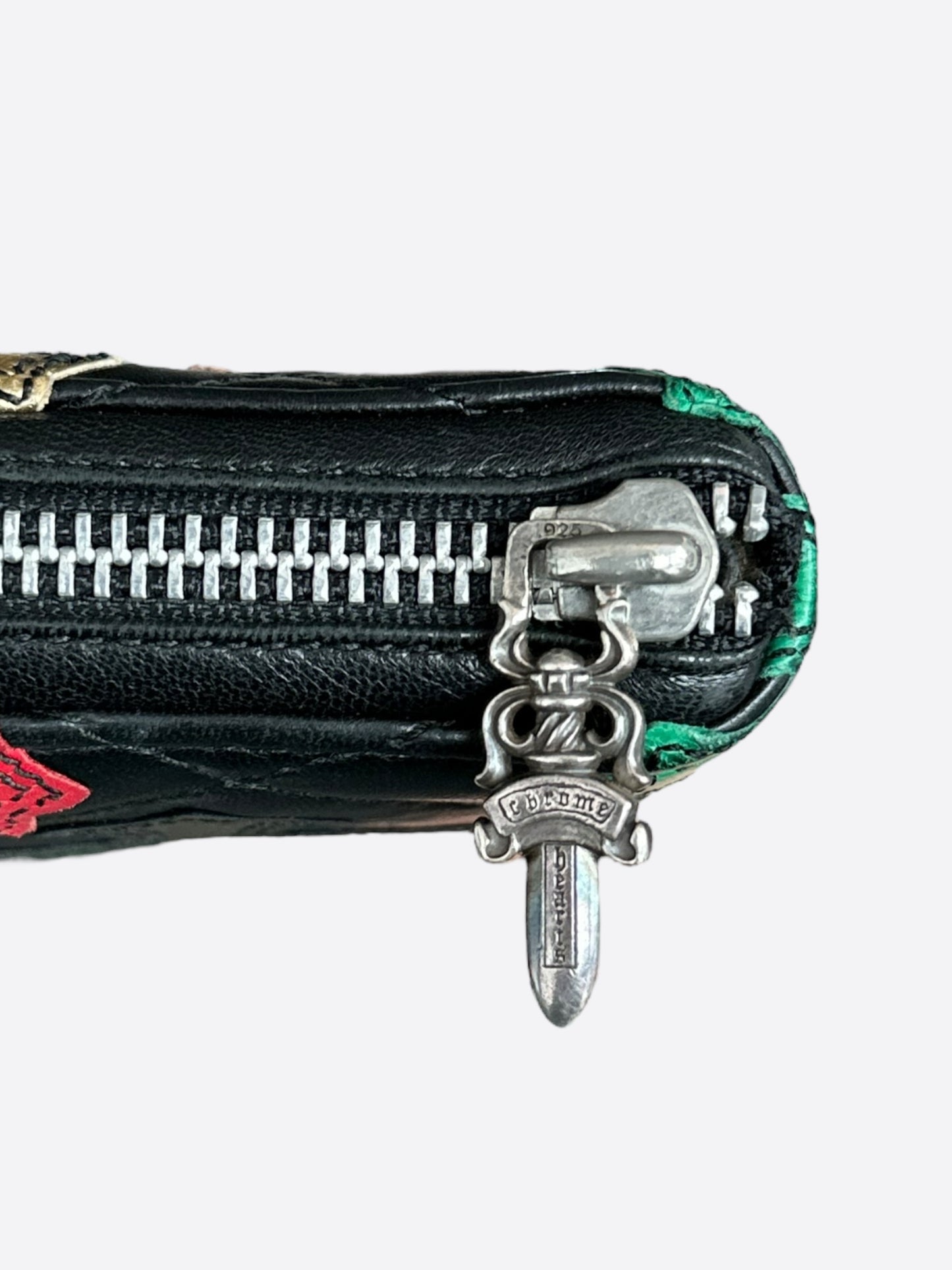 Chrome Hearts Black Multicolor Cross Patch Wallet