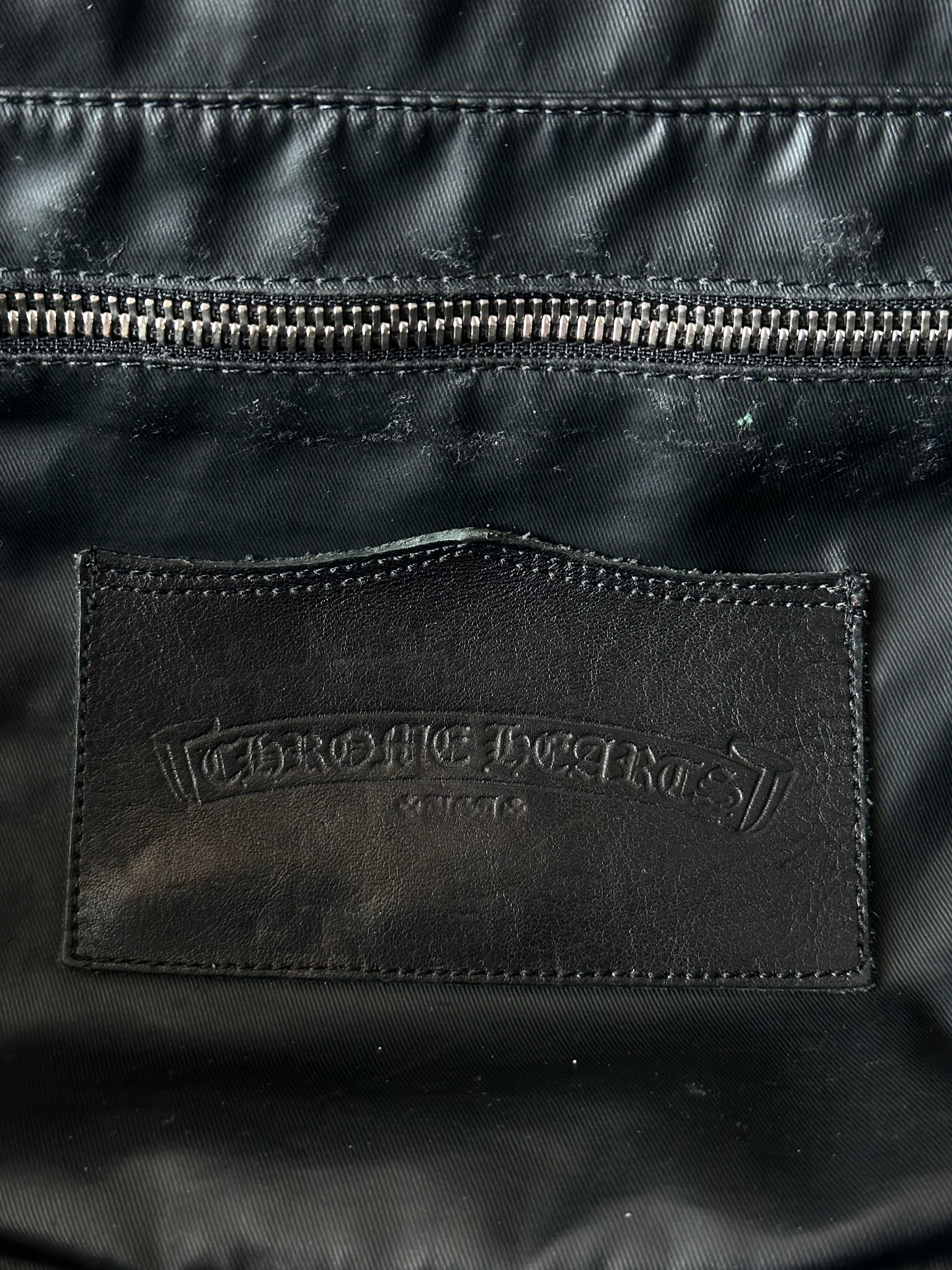 Chrome Hearts Black Nylon & Leather Cross Patch Duffel Bag