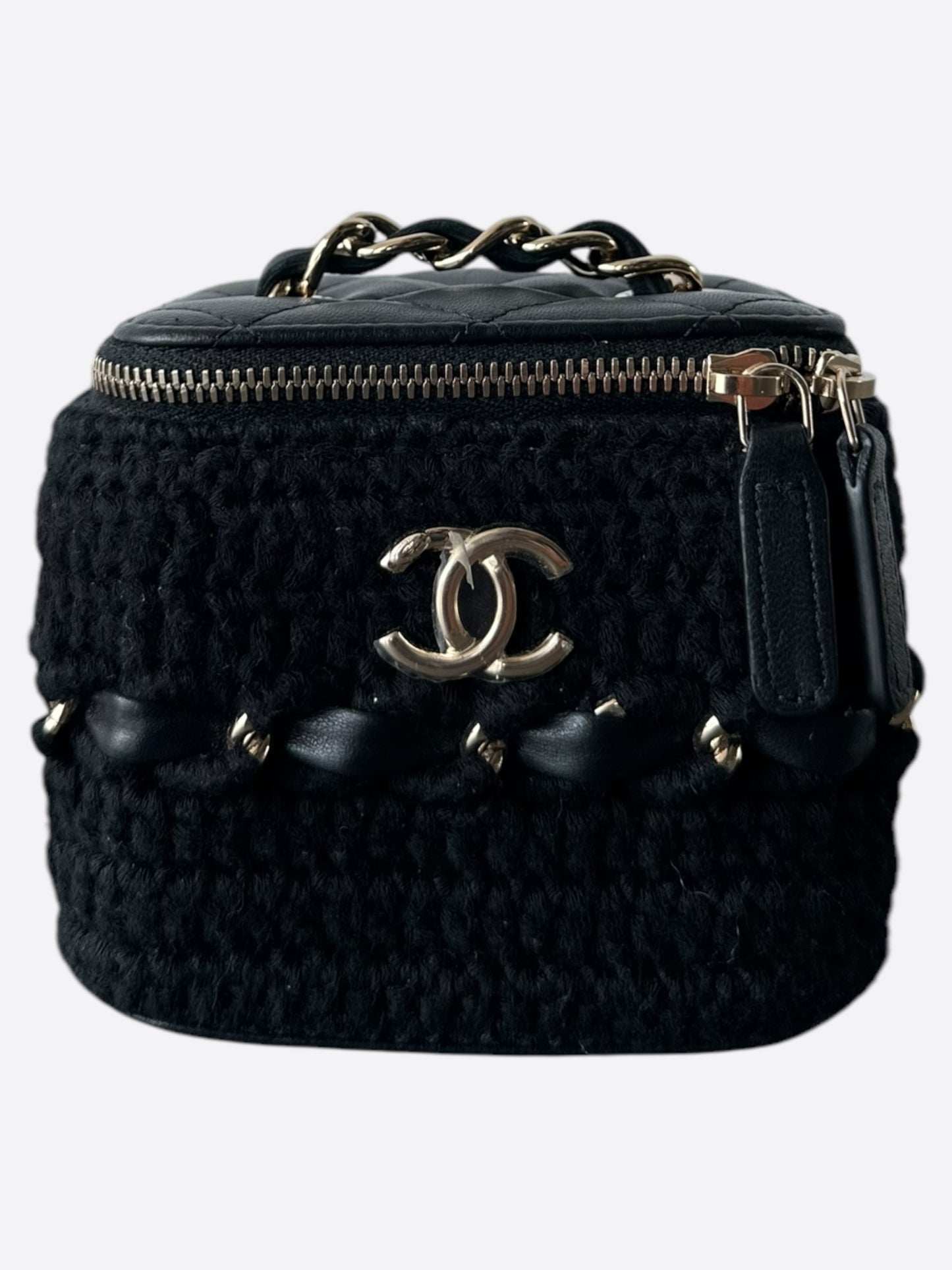 Chanel Black Crochet Small Vanity Case