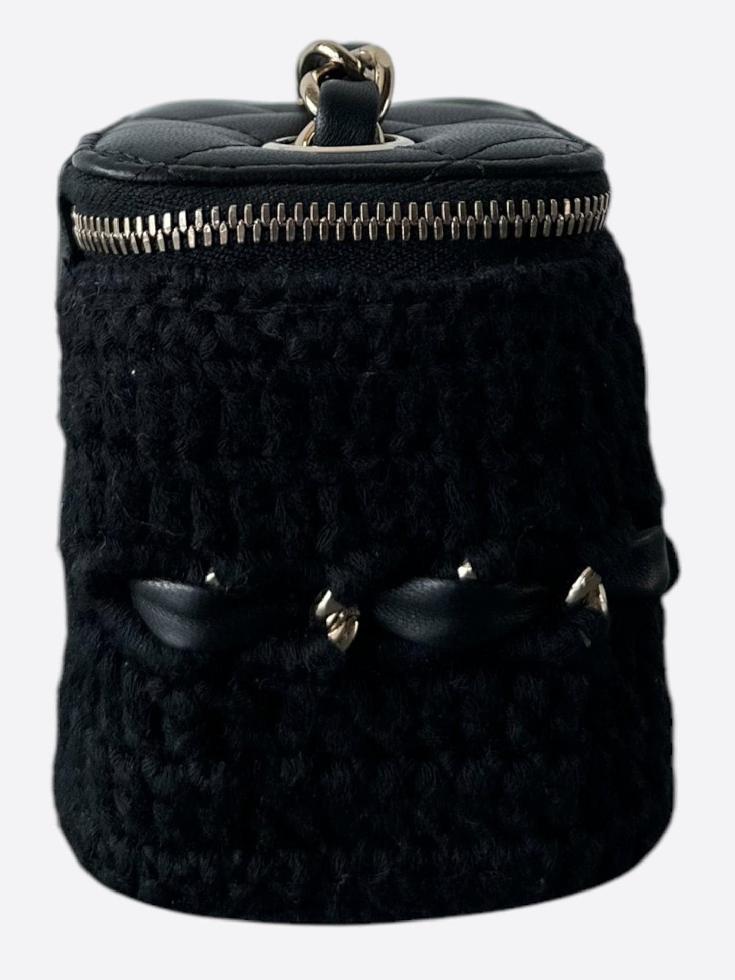 Chanel Black Crochet Small Vanity Case