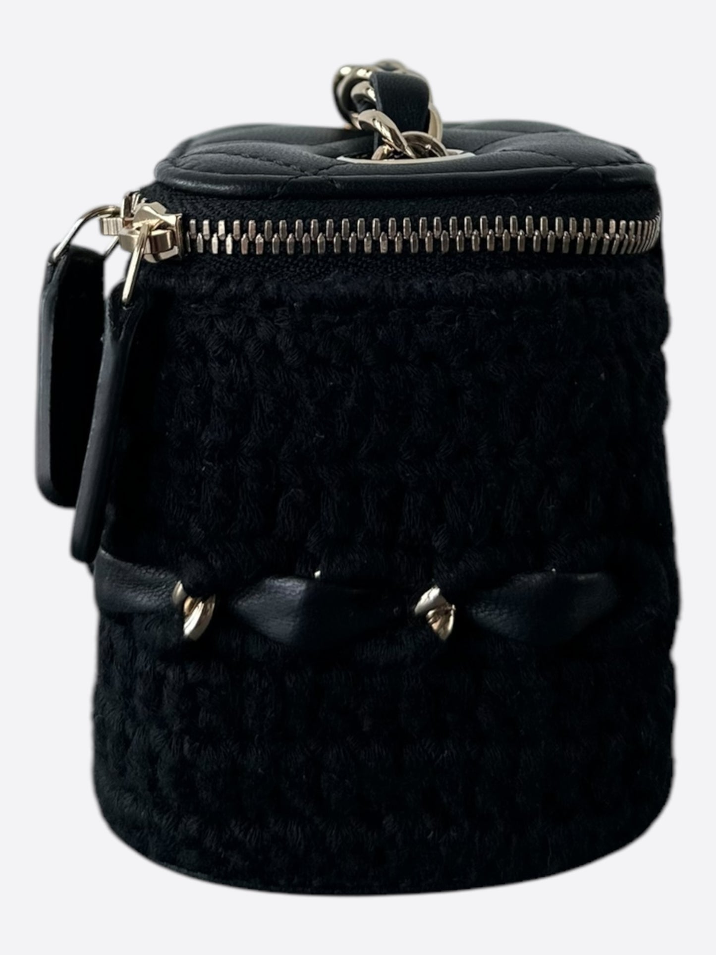 Chanel Black Crochet Small Vanity Case
