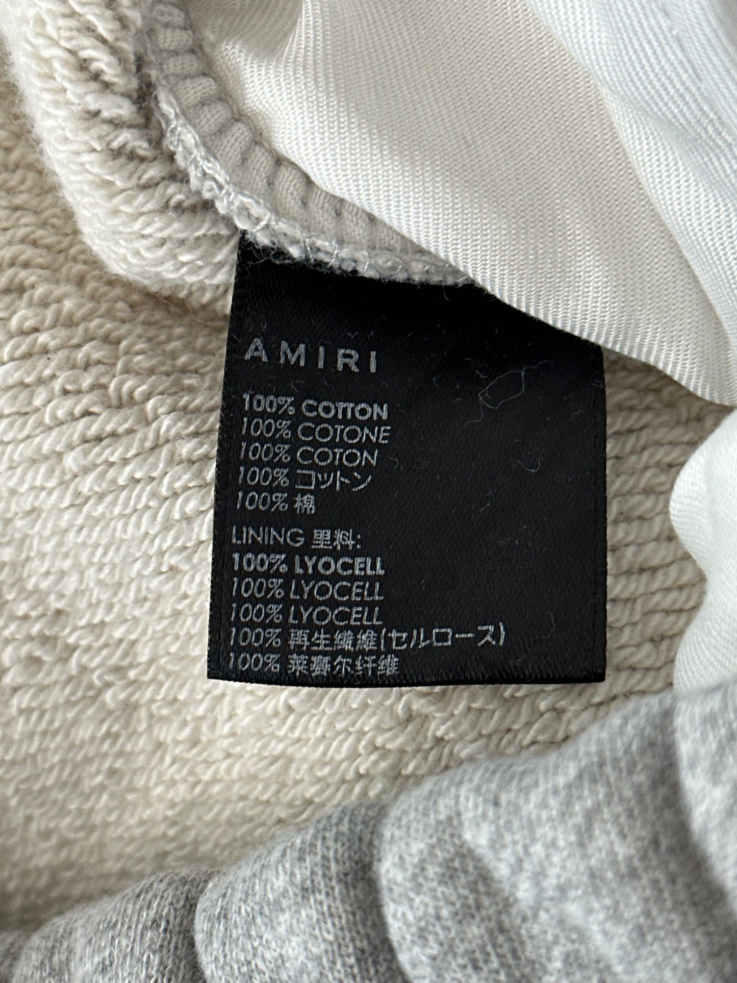 Amiri Grey Staggered Logo Sweatpants