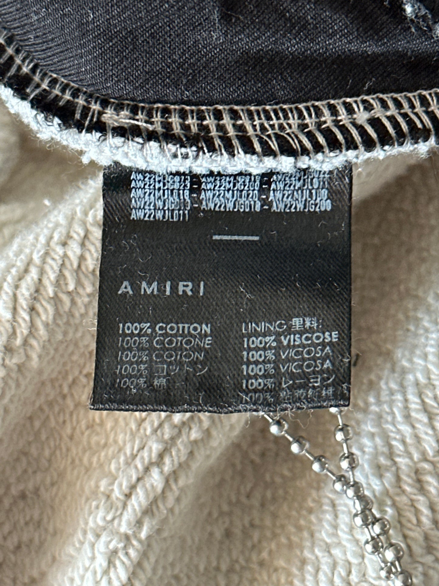 Amiri Grey & White Puff Logo Sweatpants