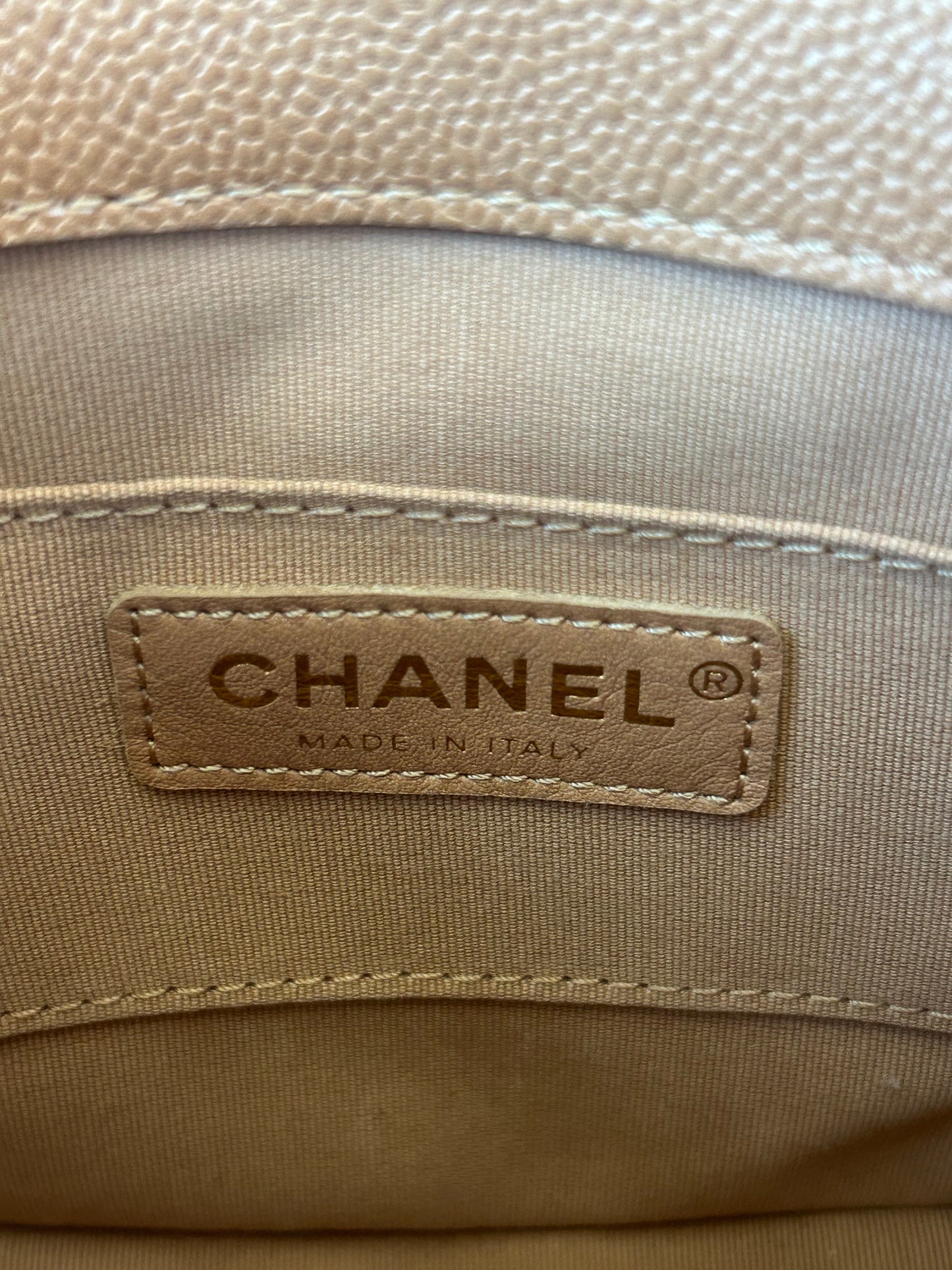 Chanel Caramel Caviar Quilted Duma Mini Backpack