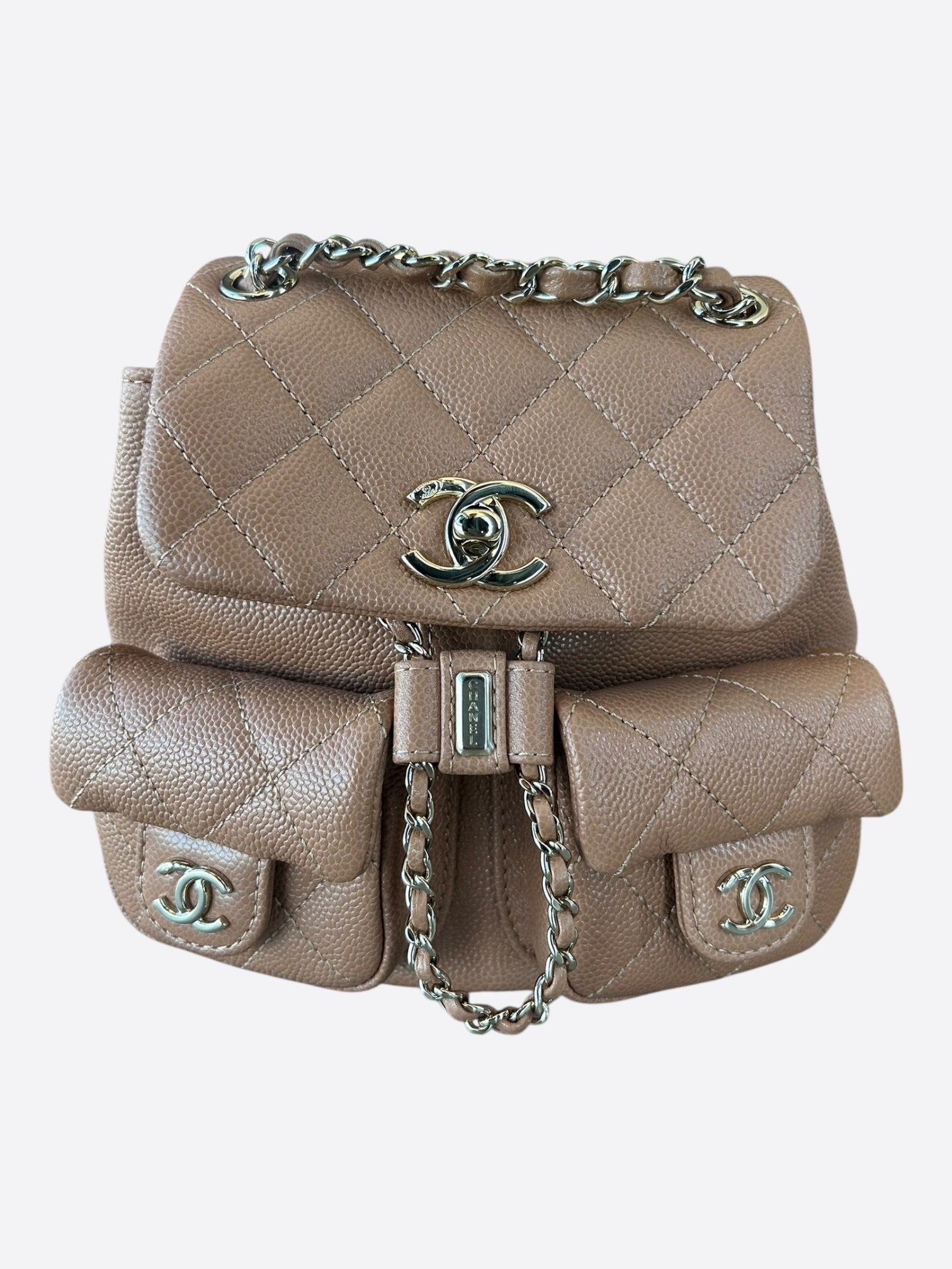chanel quilted mini backpack Chanel Caramel Caviar Quilted Duma Mini Backpack