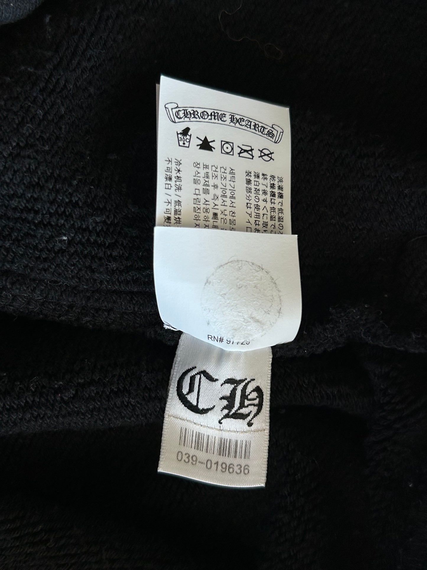 Chrome Hearts Black CH Logo Embroidered Shorts