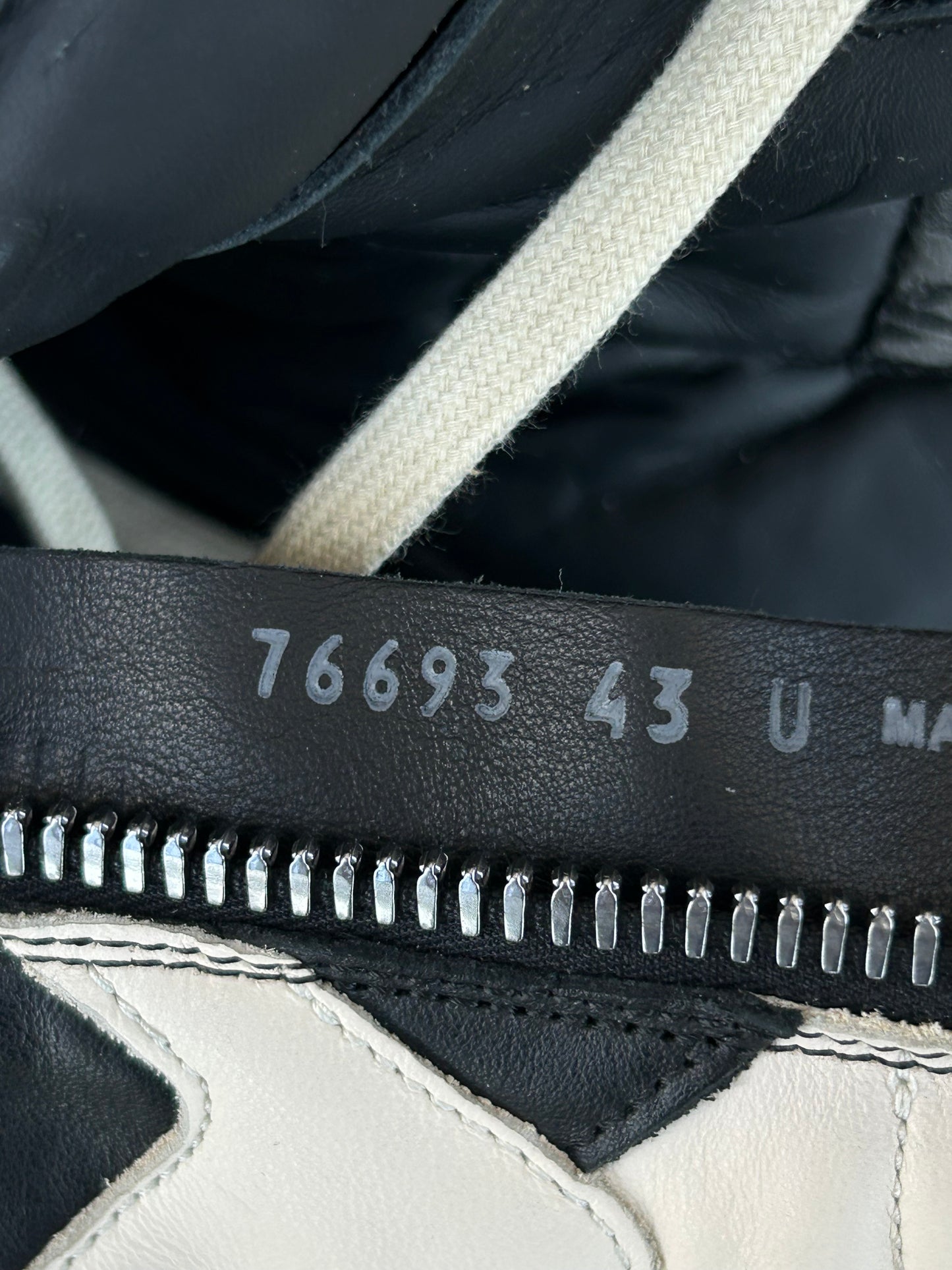 Rick Owens Black & White Geobasket Sneakers