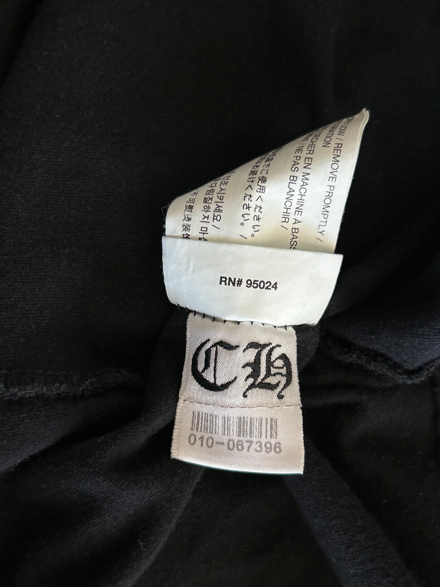 Chrome Hearts Black & White Los Angeles Horseshoe Logo T-Shirt