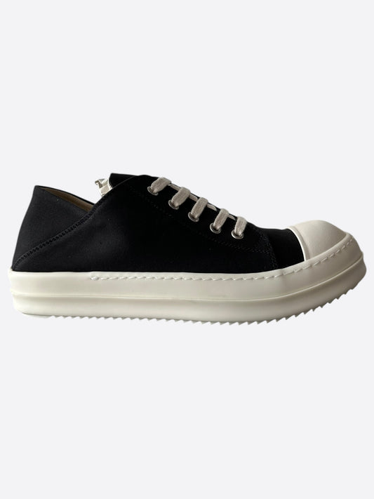 Rick Owens Black & White Slip-On Low Top Sneakers