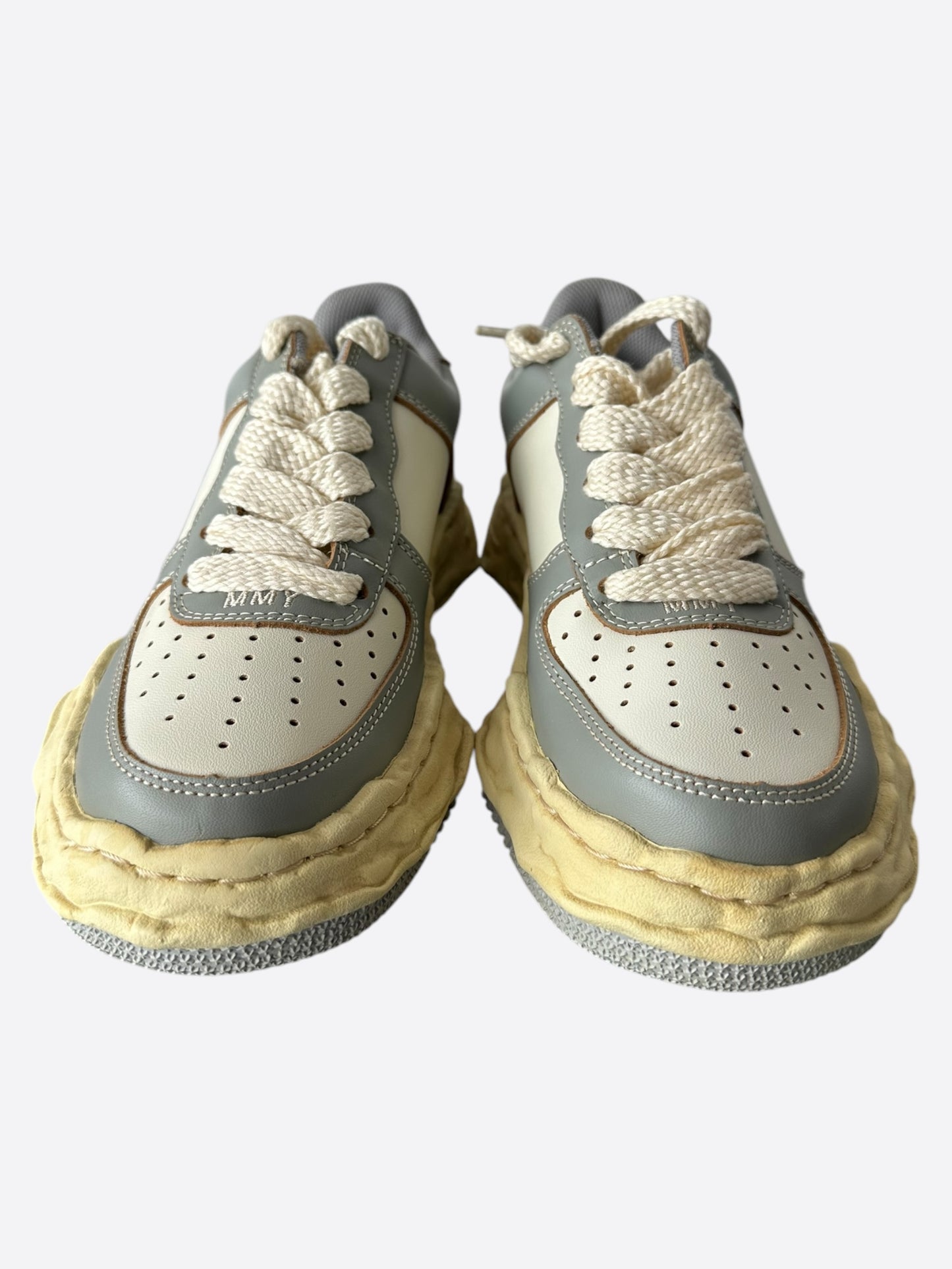 Maison Mihara Yasuhiro Aged Grey & White Wayne Sneakers