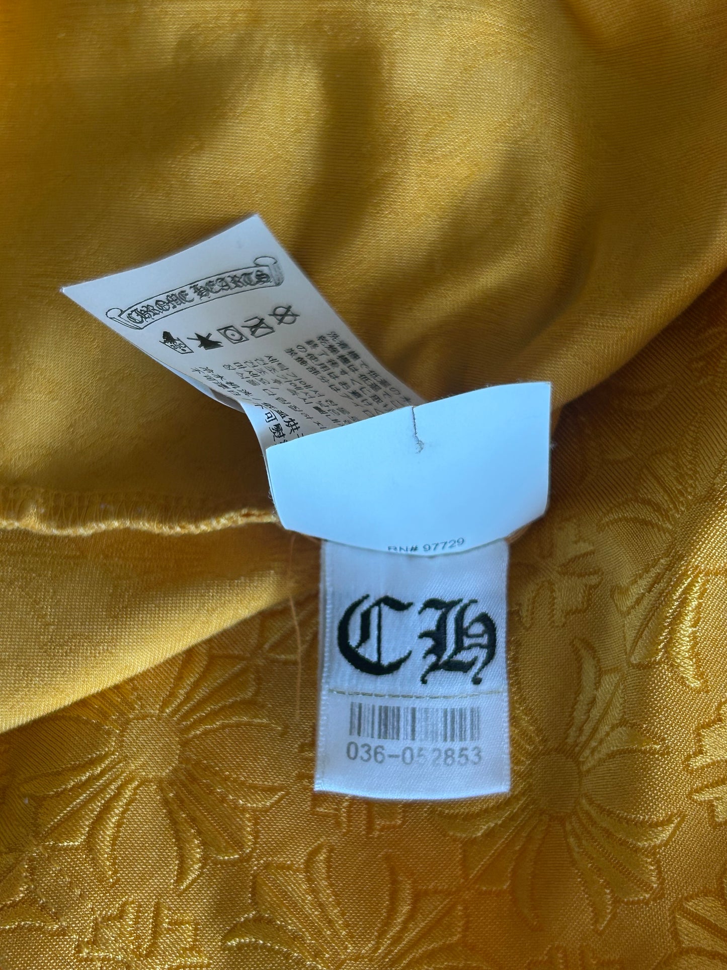 Chrome Hearts Yellow Cross Jacquard Tennis Skirt