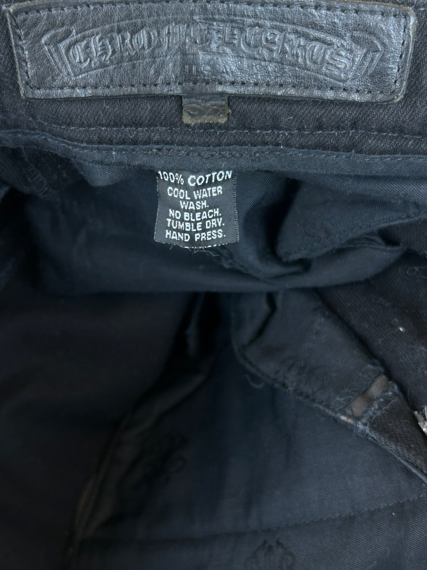 Chrome Hearts Black Fleur Cargo Pants