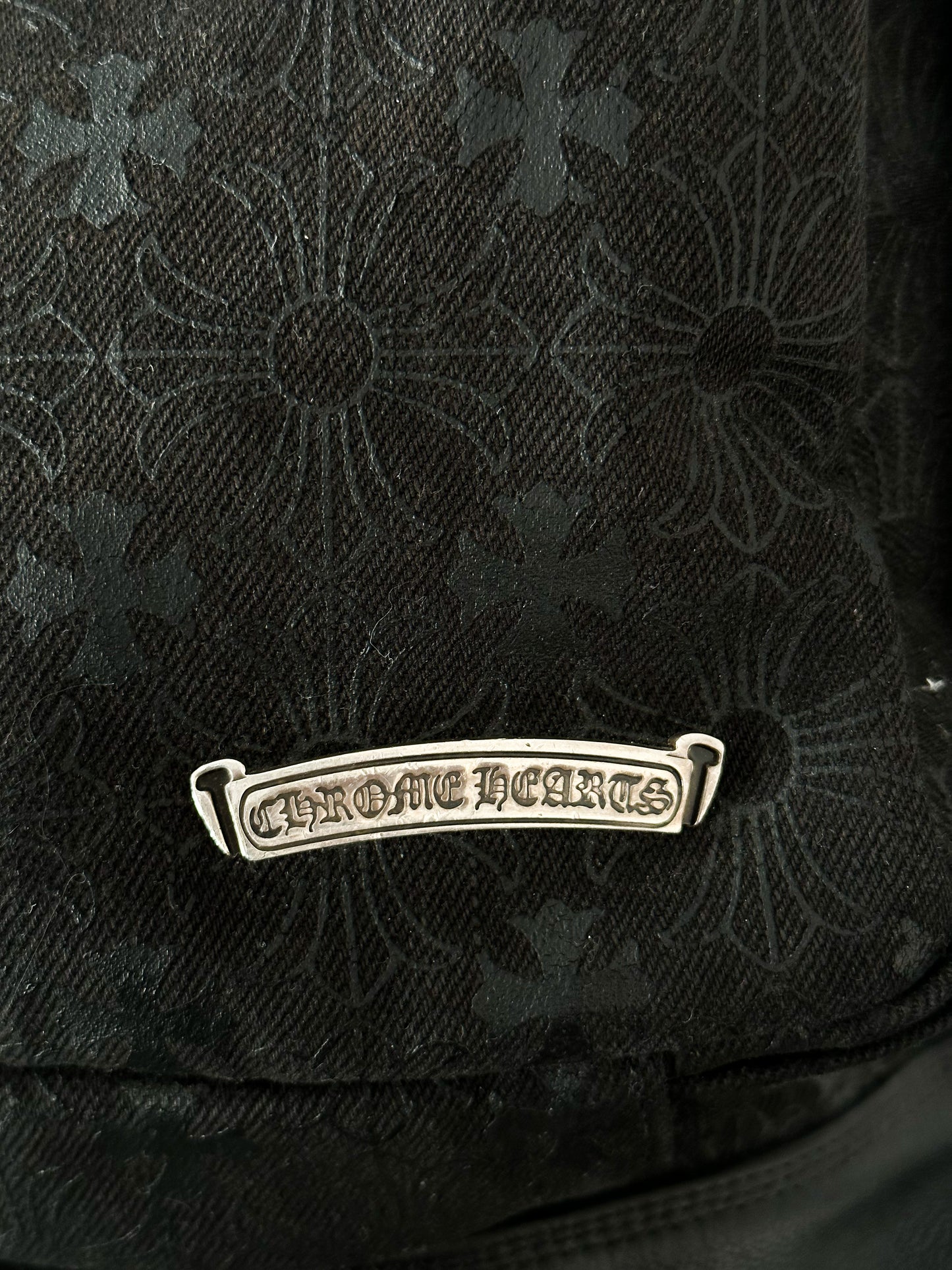 Chrome Hearts Black Cross Jacquard Backpack