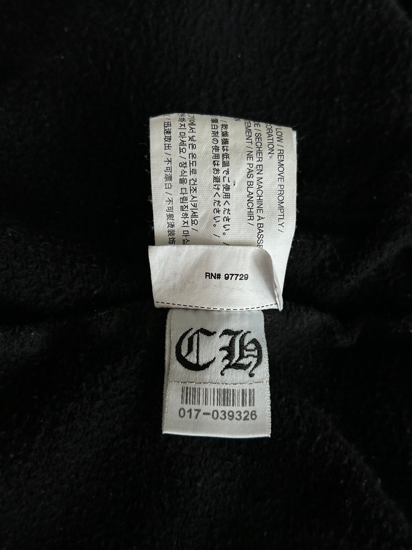 Chrome Hearts Black & White Multi Logo Zip Up Hoodie