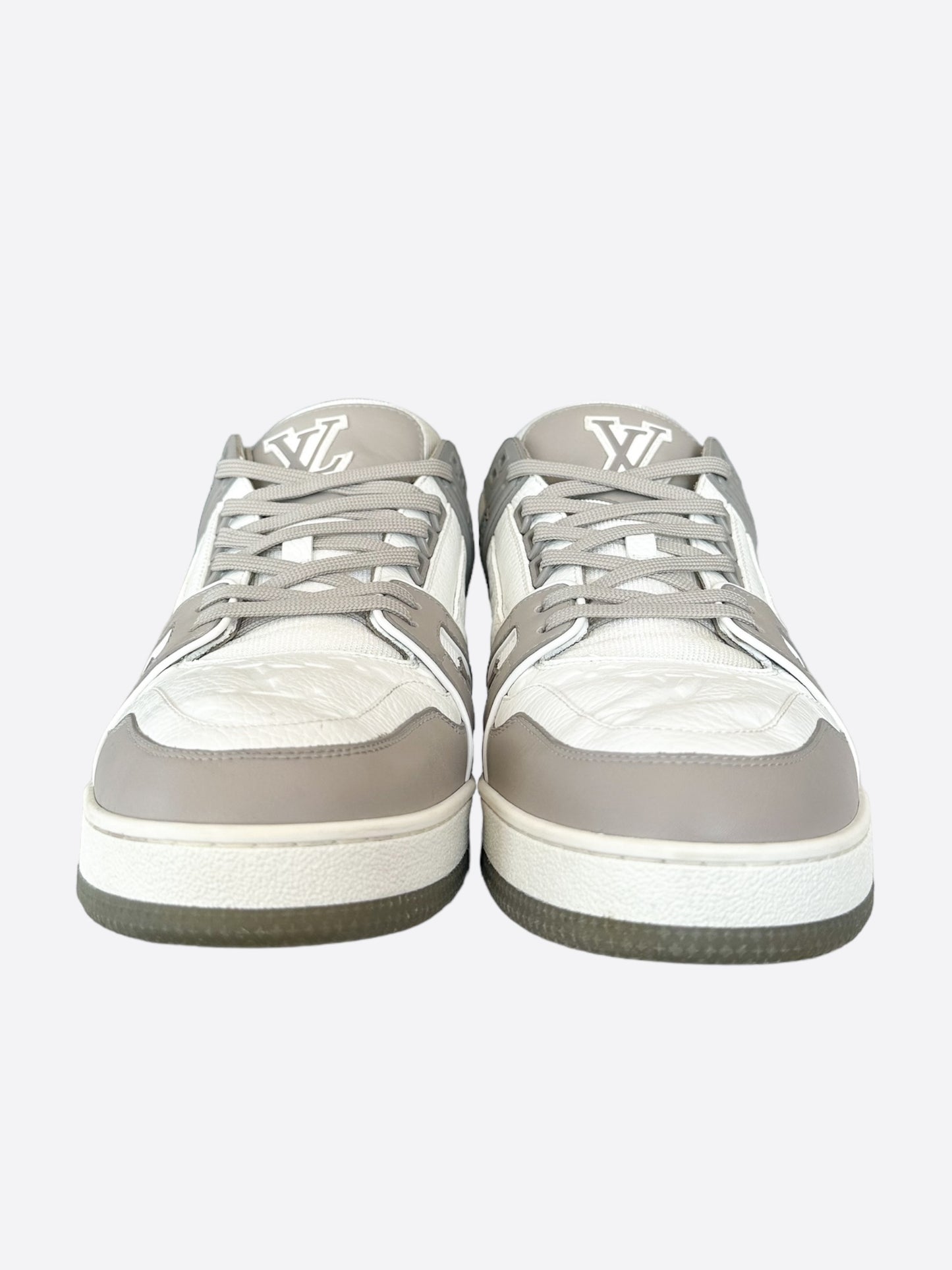 Louis Vuitton Grey & White Monogram Trainers