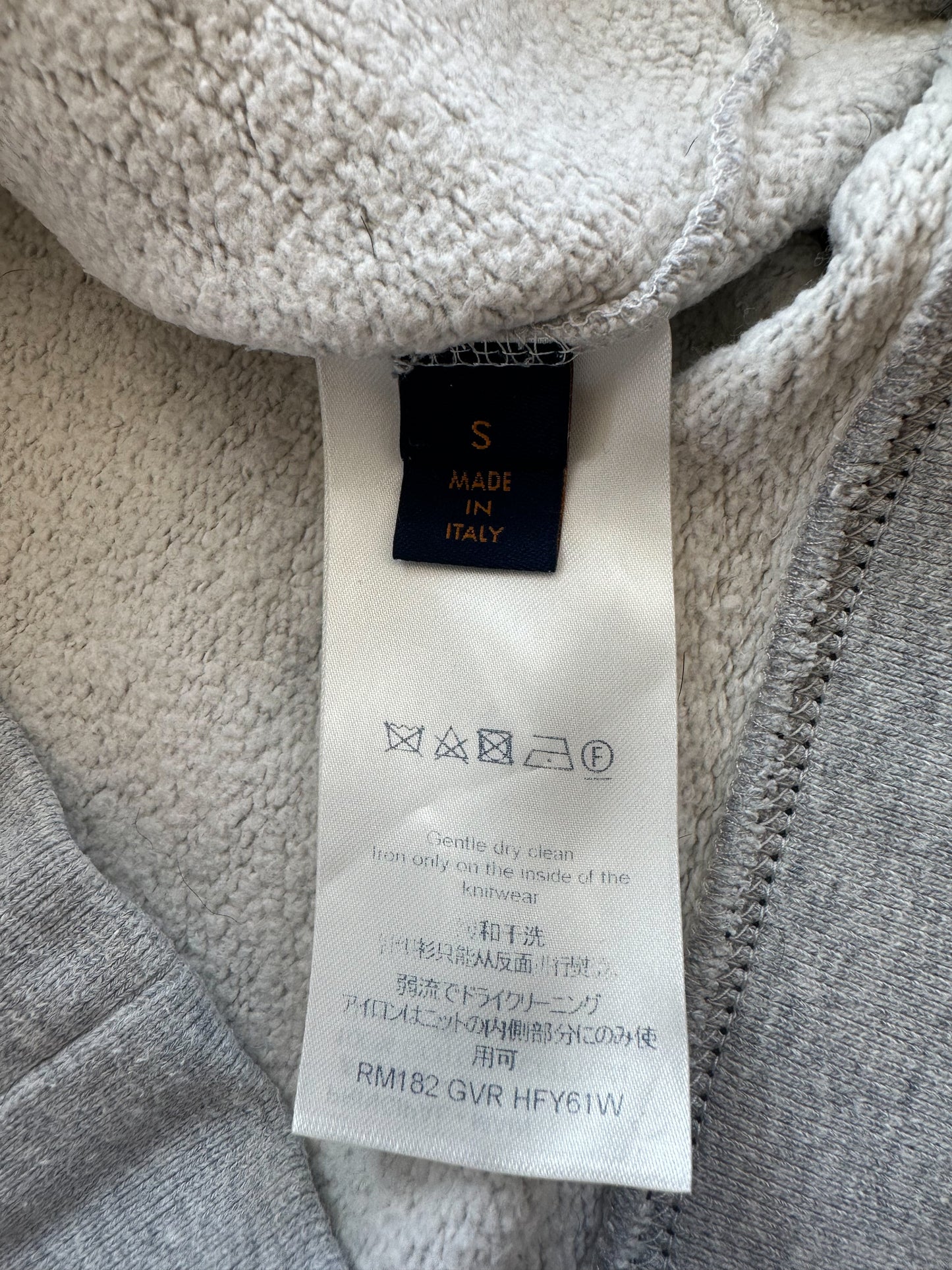 Louis Vuitton Grey Peace & Love Logo Embroidered Sweater