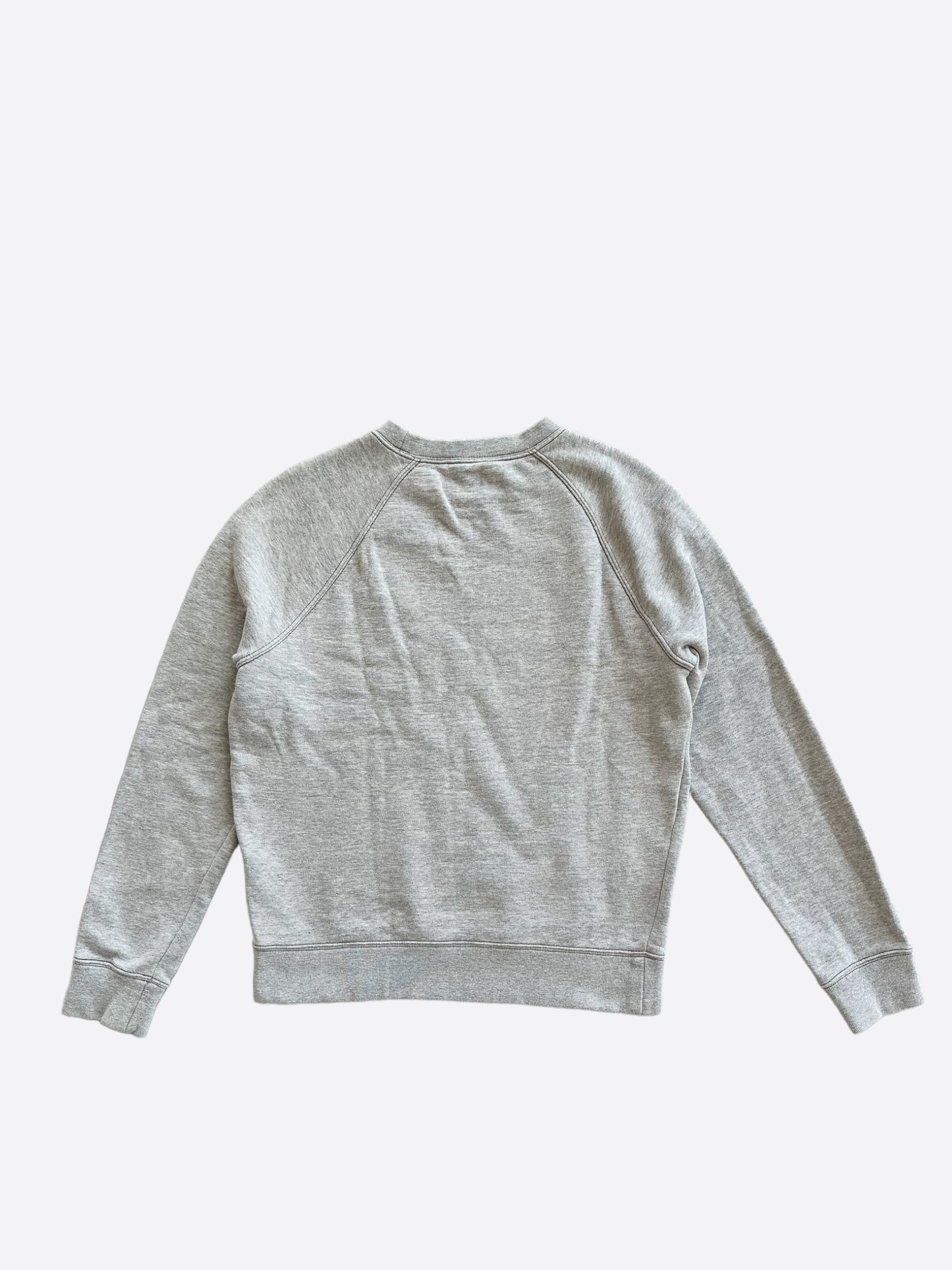 Louis Vuitton Grey Peace & Love Logo Embroidered Sweater