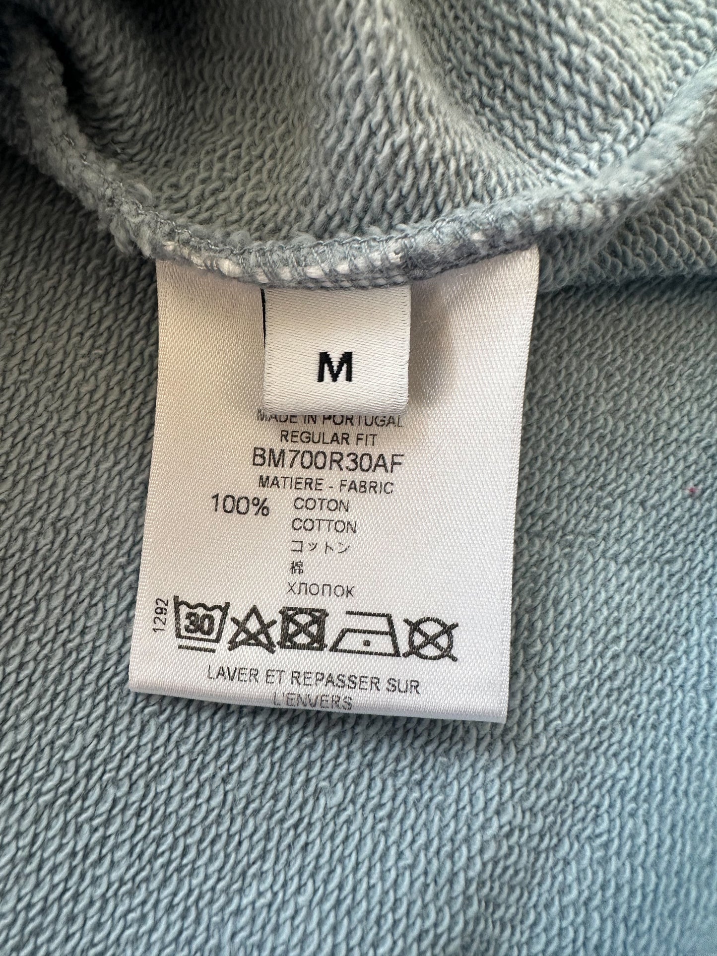 Givenchy Blue & White Distressed Logo Hoodie