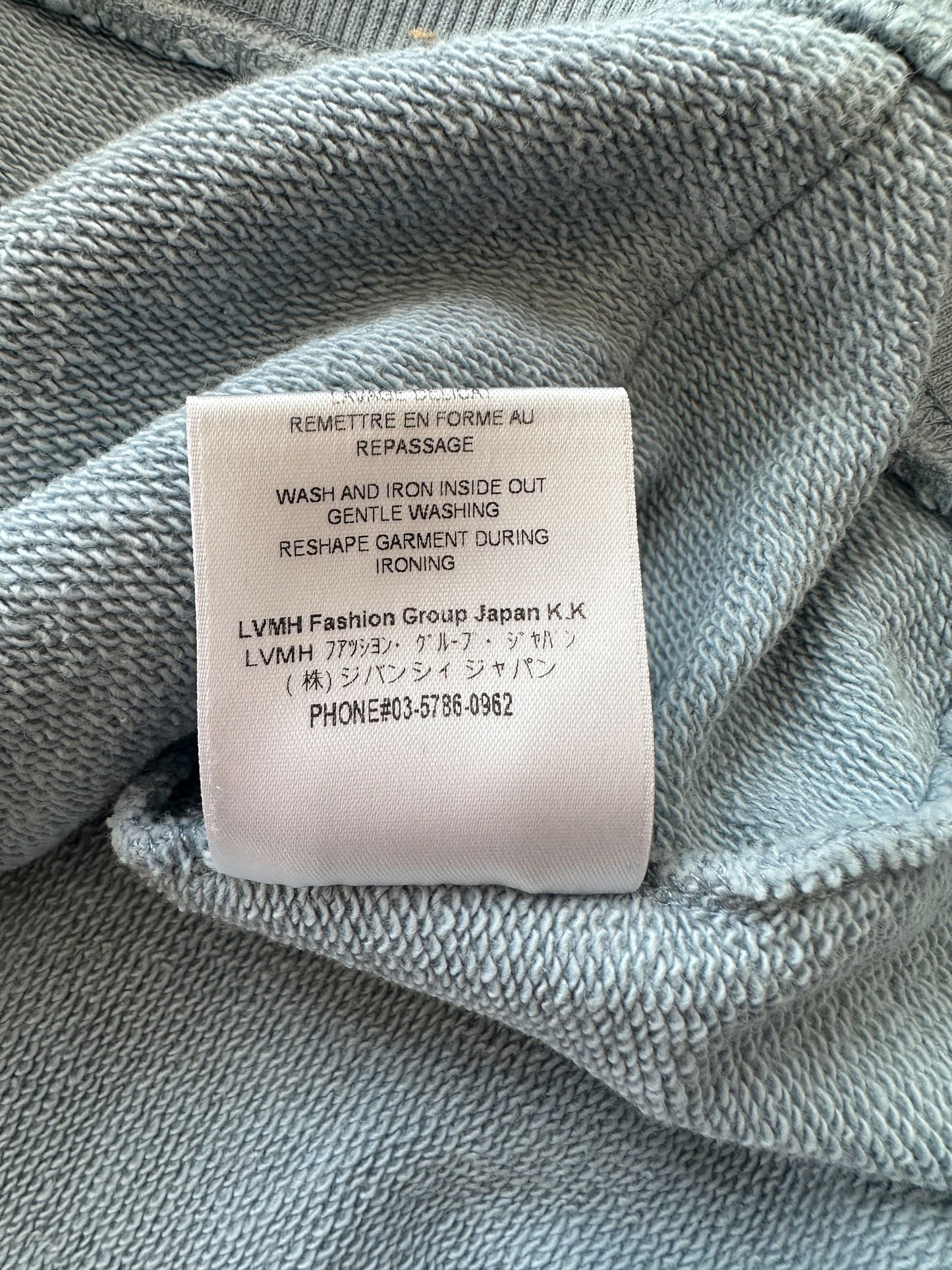 Givenchy Blue & White Distressed Logo Hoodie