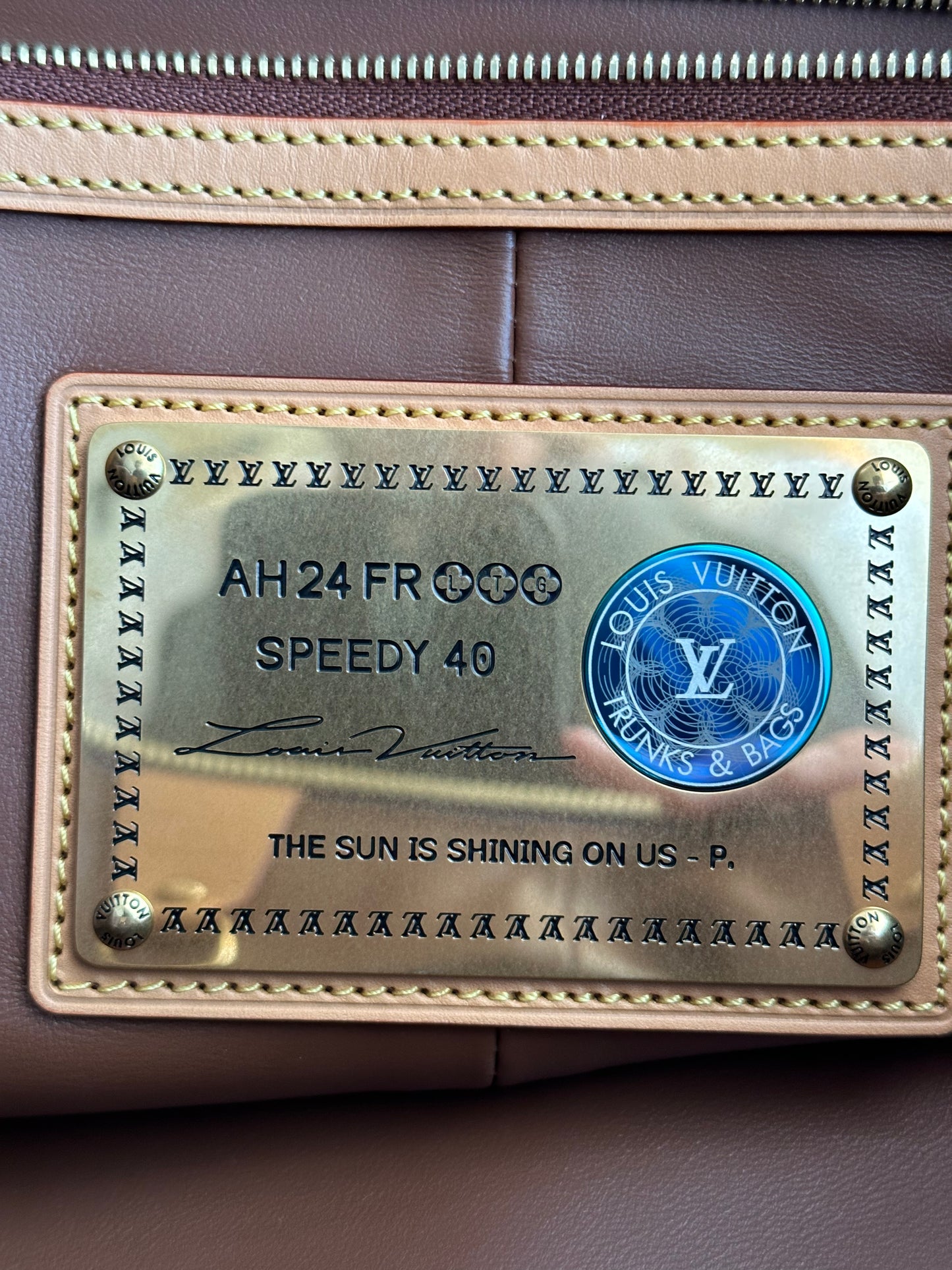 Louis Vuitton Purple & White Monogram P9 Speedy 40