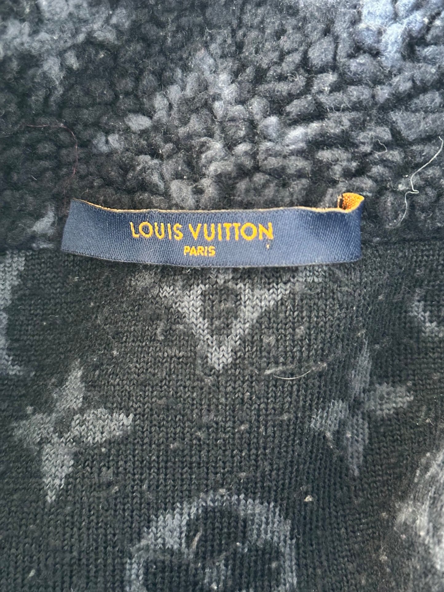 Louis Vuitton Navy Monogram Fleece Jacket
