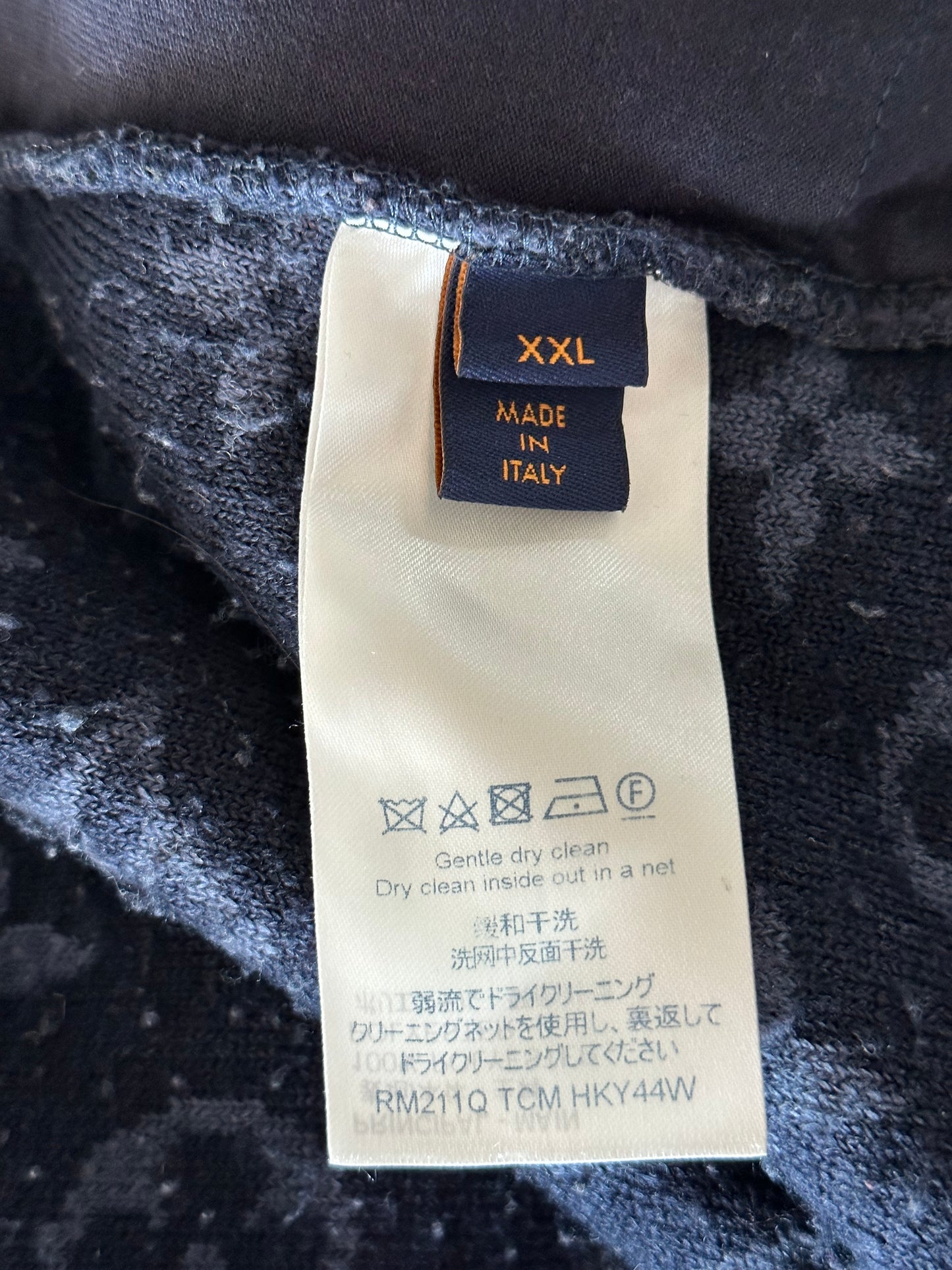 Louis Vuitton Navy Monogram Fleece Jacket
