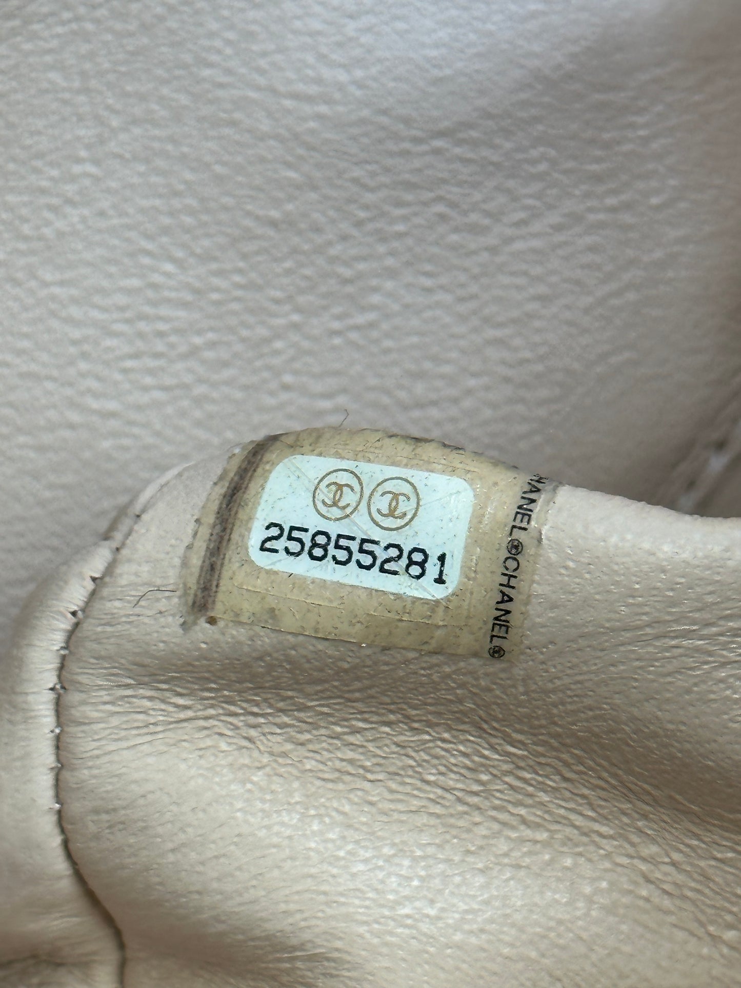 Chanel Beige Caviar Quilted Medium Flap Bag