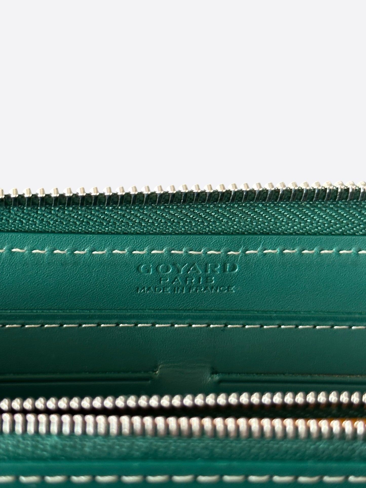Goyard Green Matignon GM long wallet