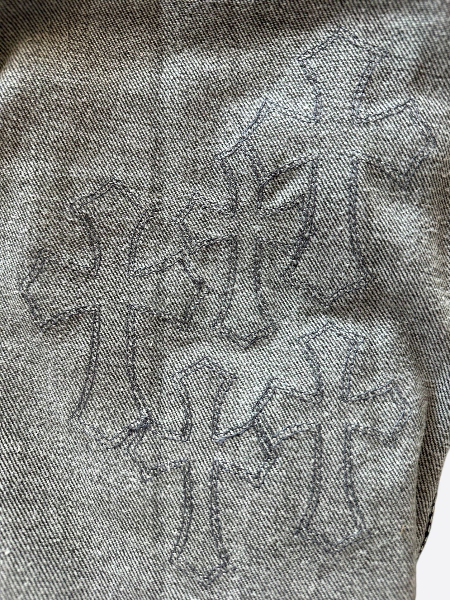 Chrome Hearts Levis Grey & Purple Cross Patch Jeans