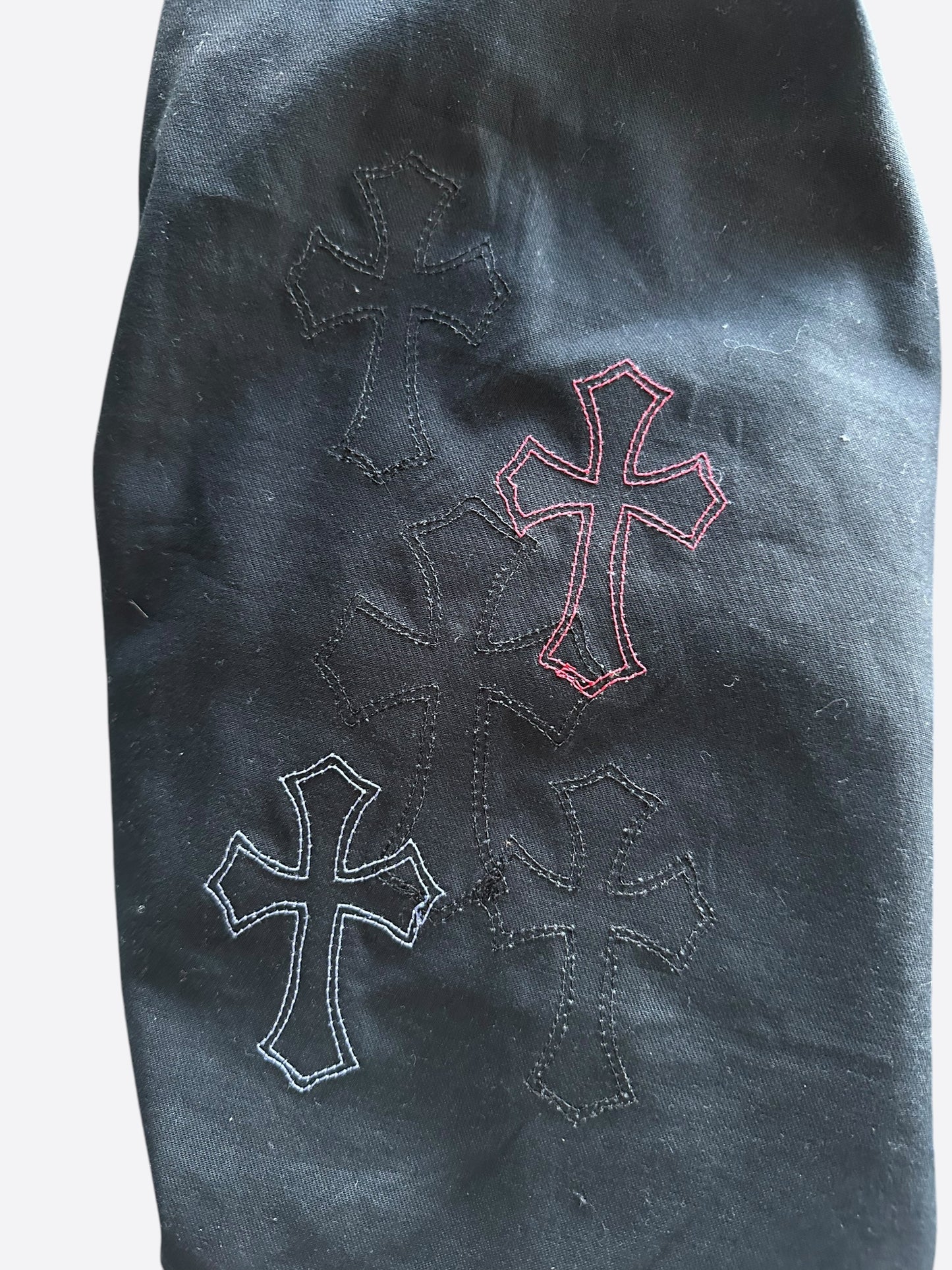 Chrome Hearts Dark Navy Multicolor Cross Patch Chino Pants