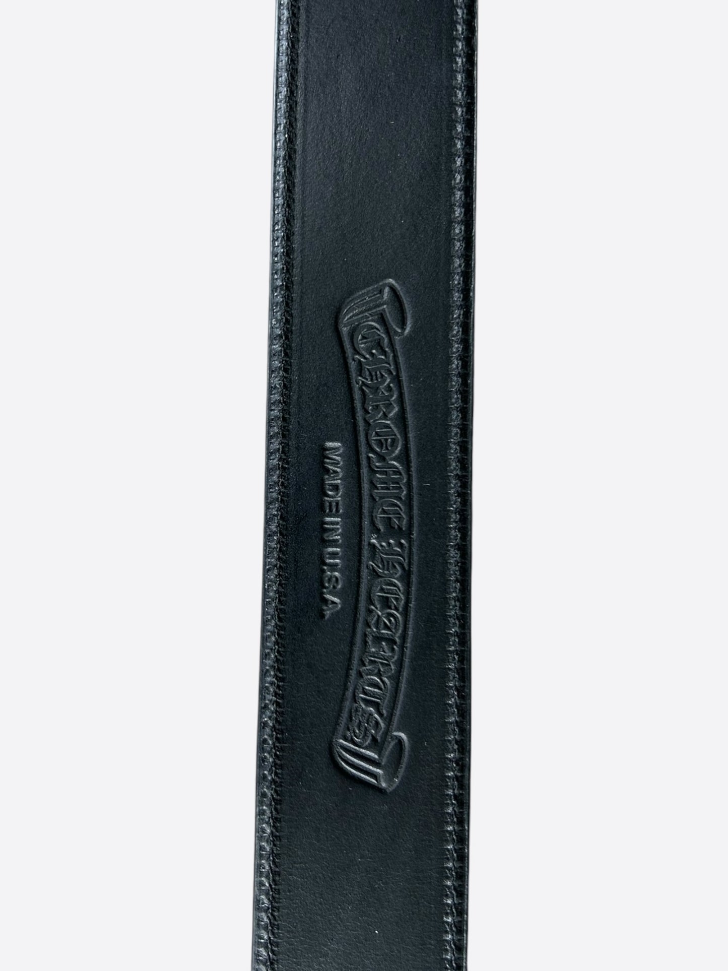 Chrome Hearts Black Leather Belt