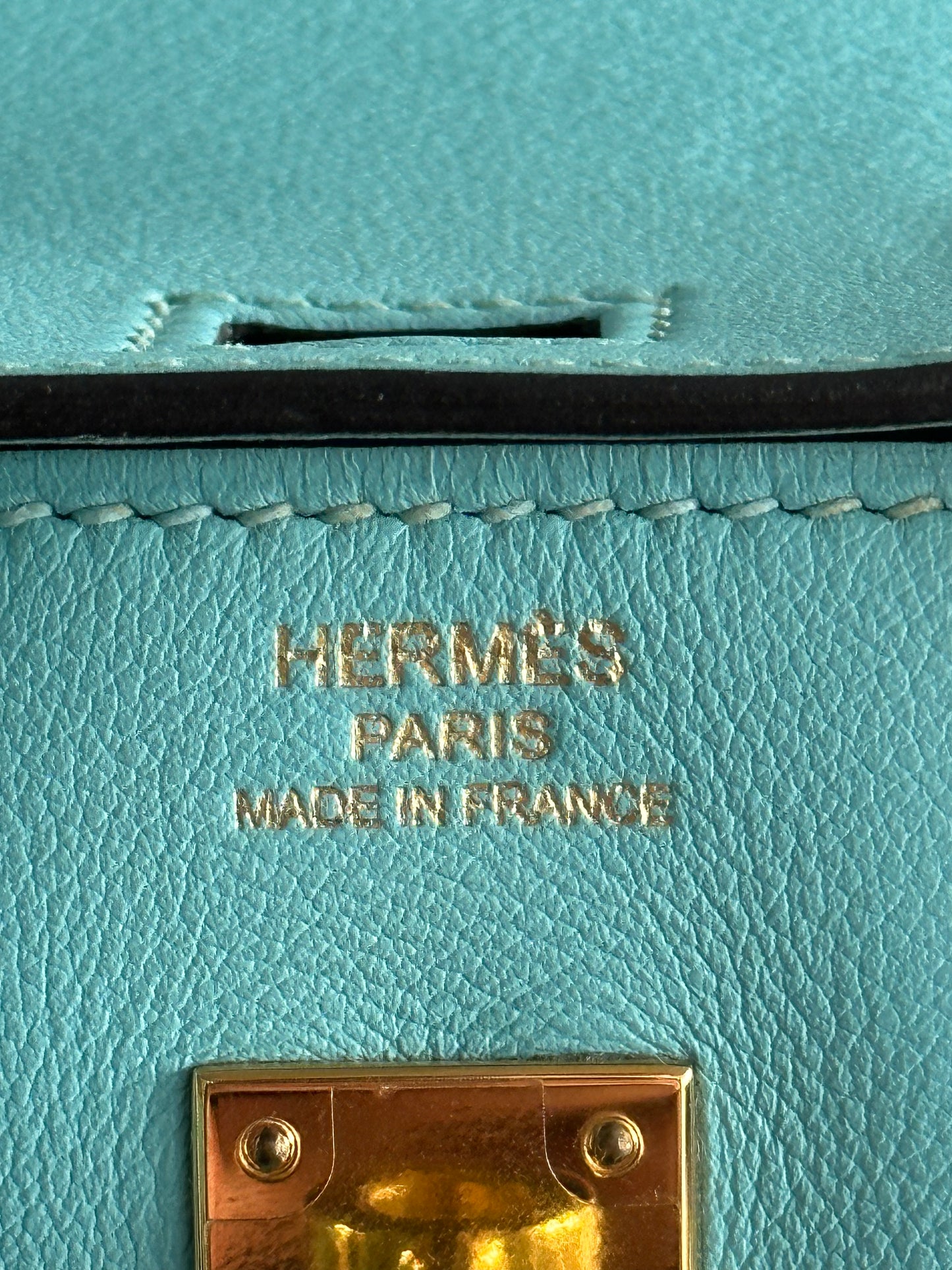 Hermes Blue Atoll Swift Gold Hardware Togo Birkin 25