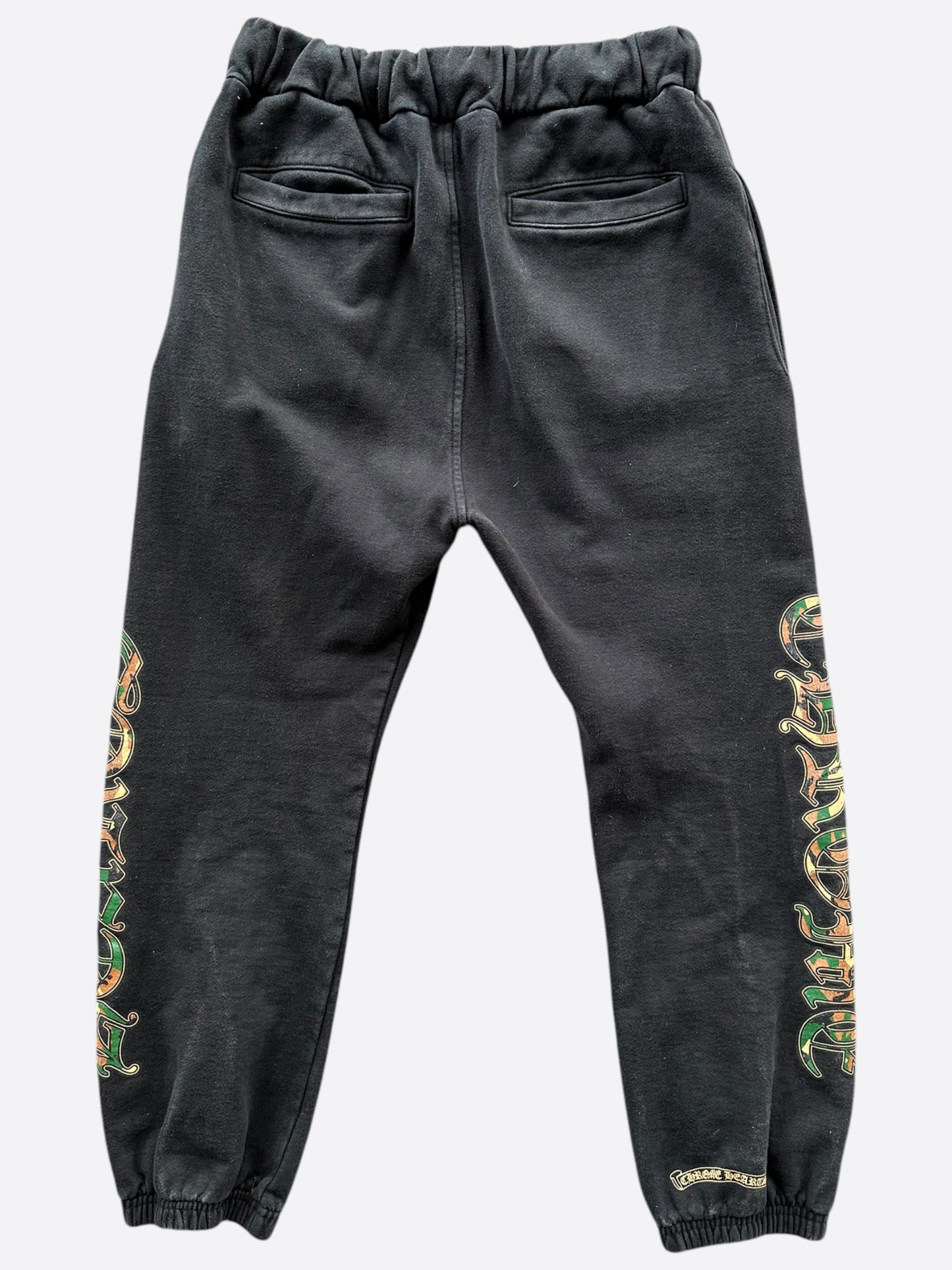 Chrome Hearts Black Camouflage Triple Cross Logo Sweatpants