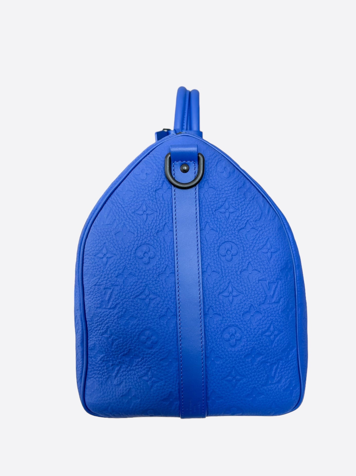 Louis Vuitton Blue Taurillon Monogram Keepall 50