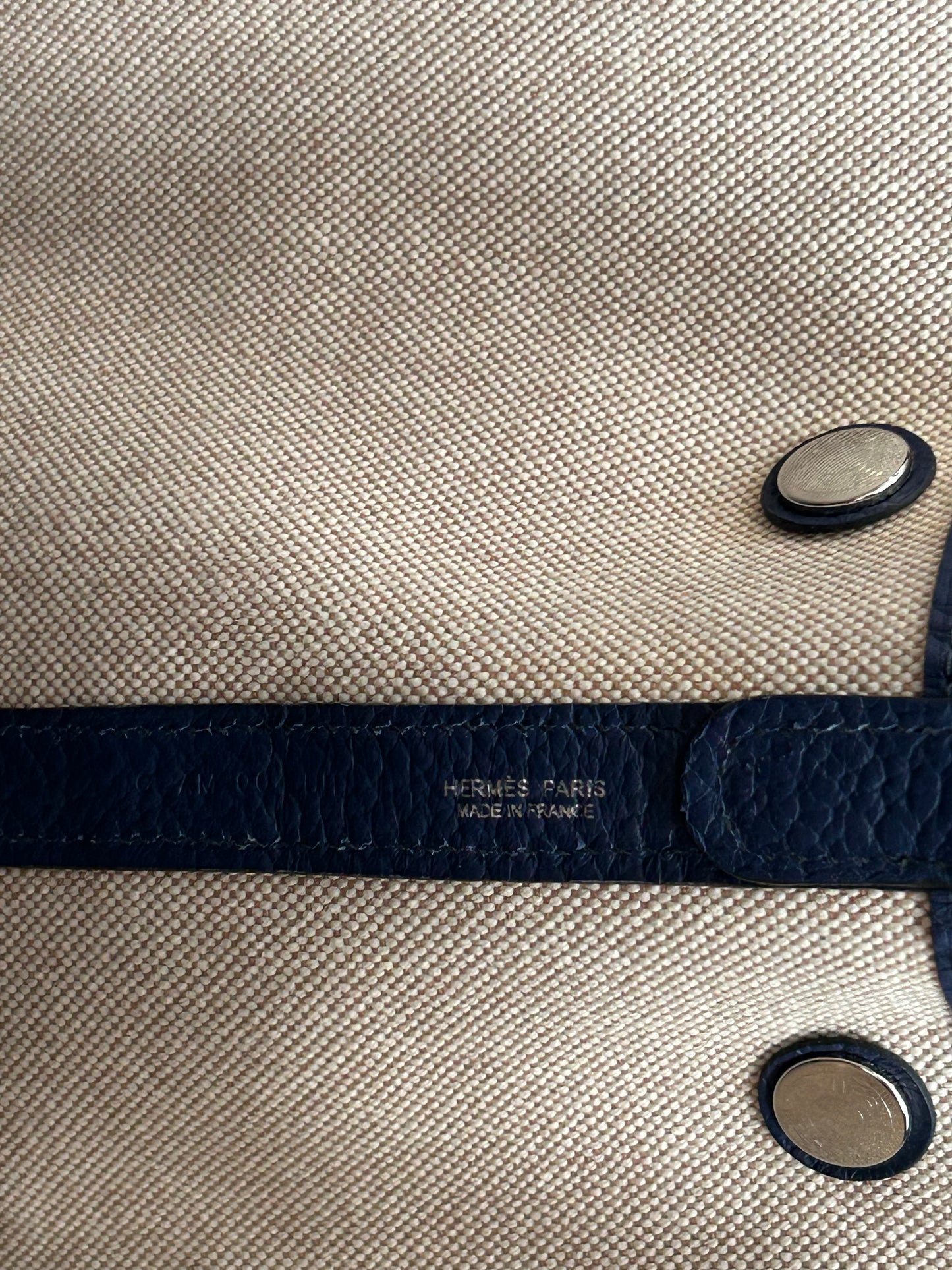 Hermes Navy & Multicolor Sea, Surf & Fun Garden Party Bag