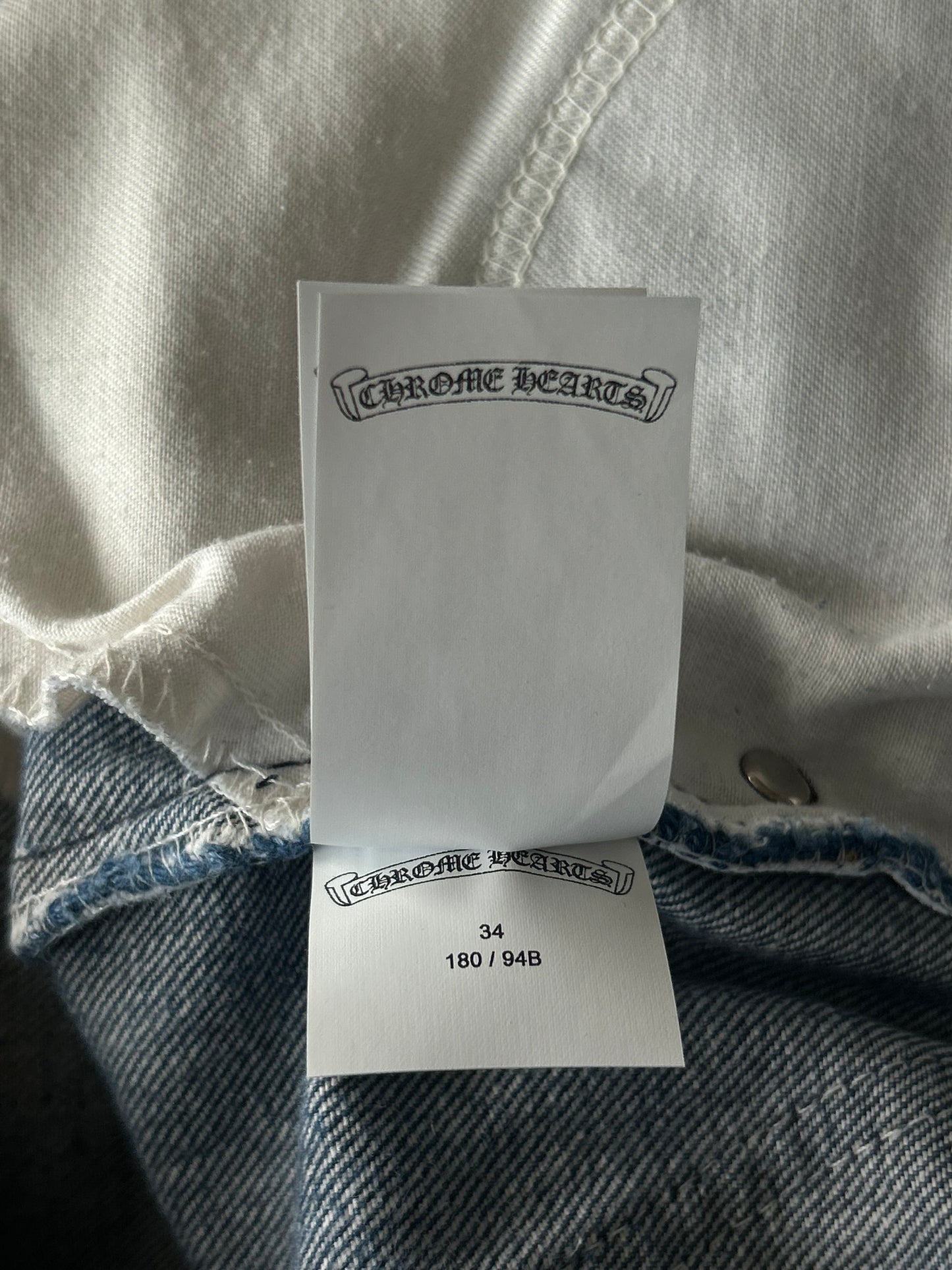 Chrome Hearts Levis Blue & Black Cross Patch Jeans