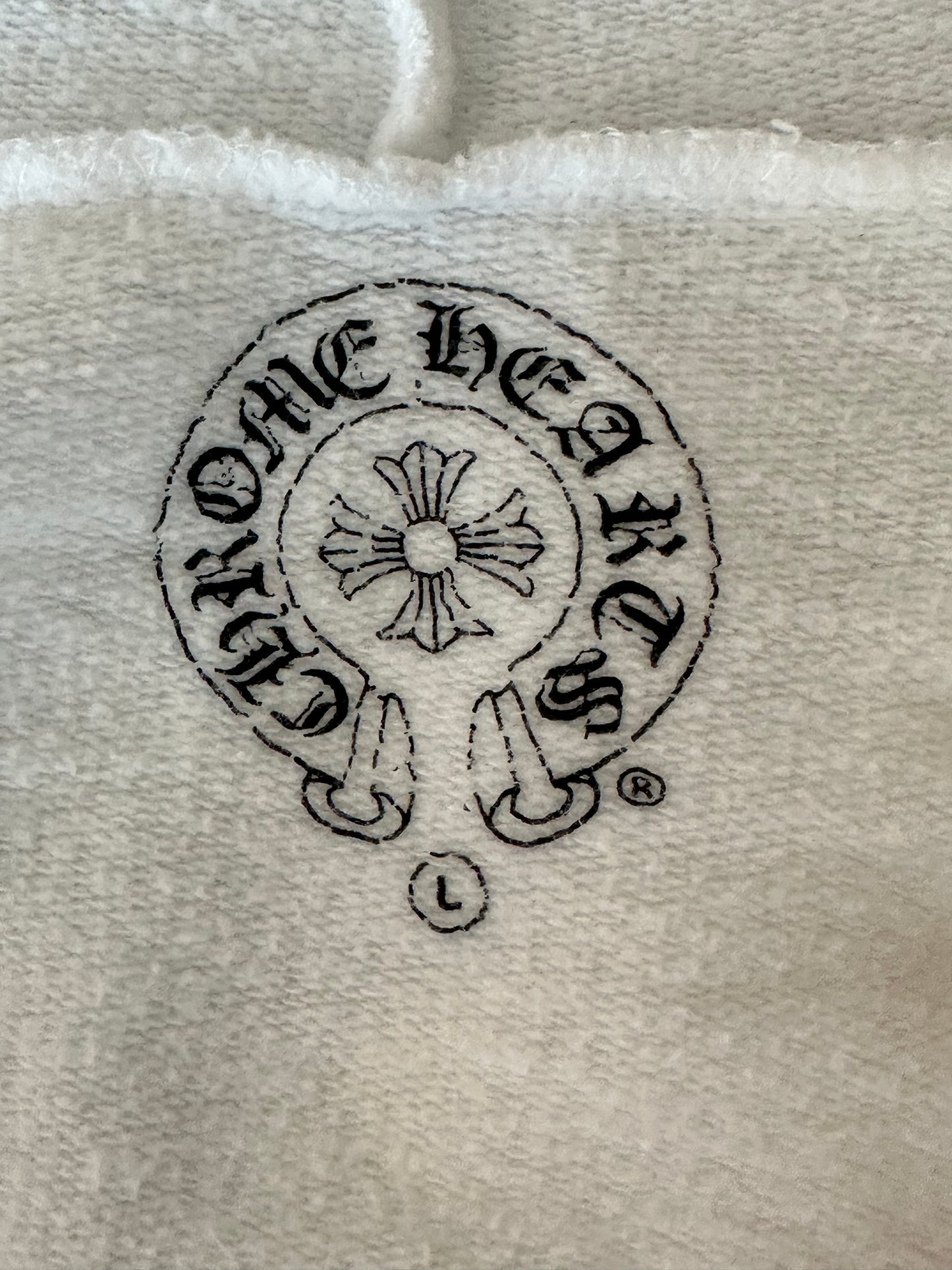 Chrome Hearts White & Black Flame Logo Zip Up Hoodie