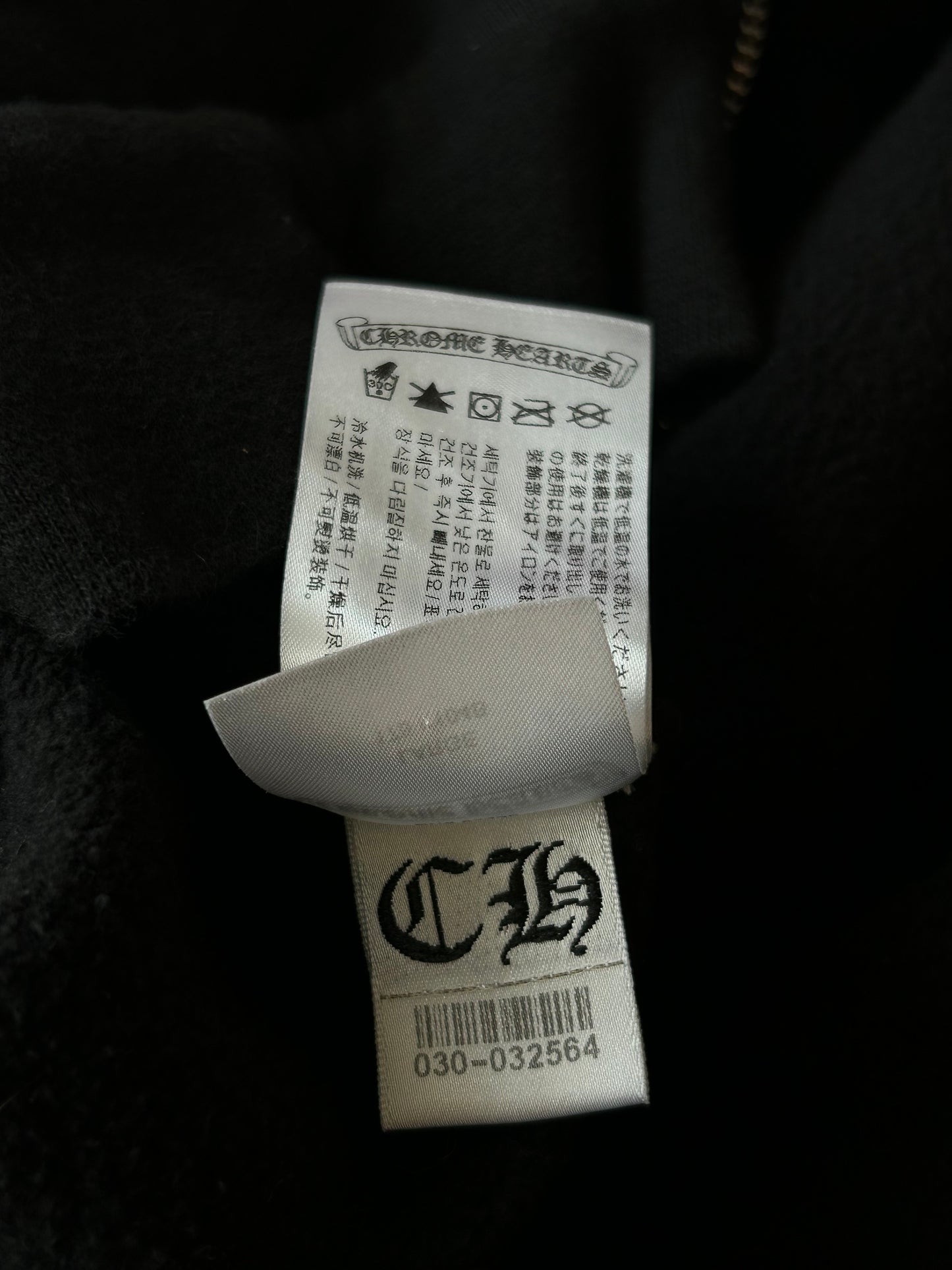 Chrome Hearts Black & Pink Dagger Script Zip Up Hoodie