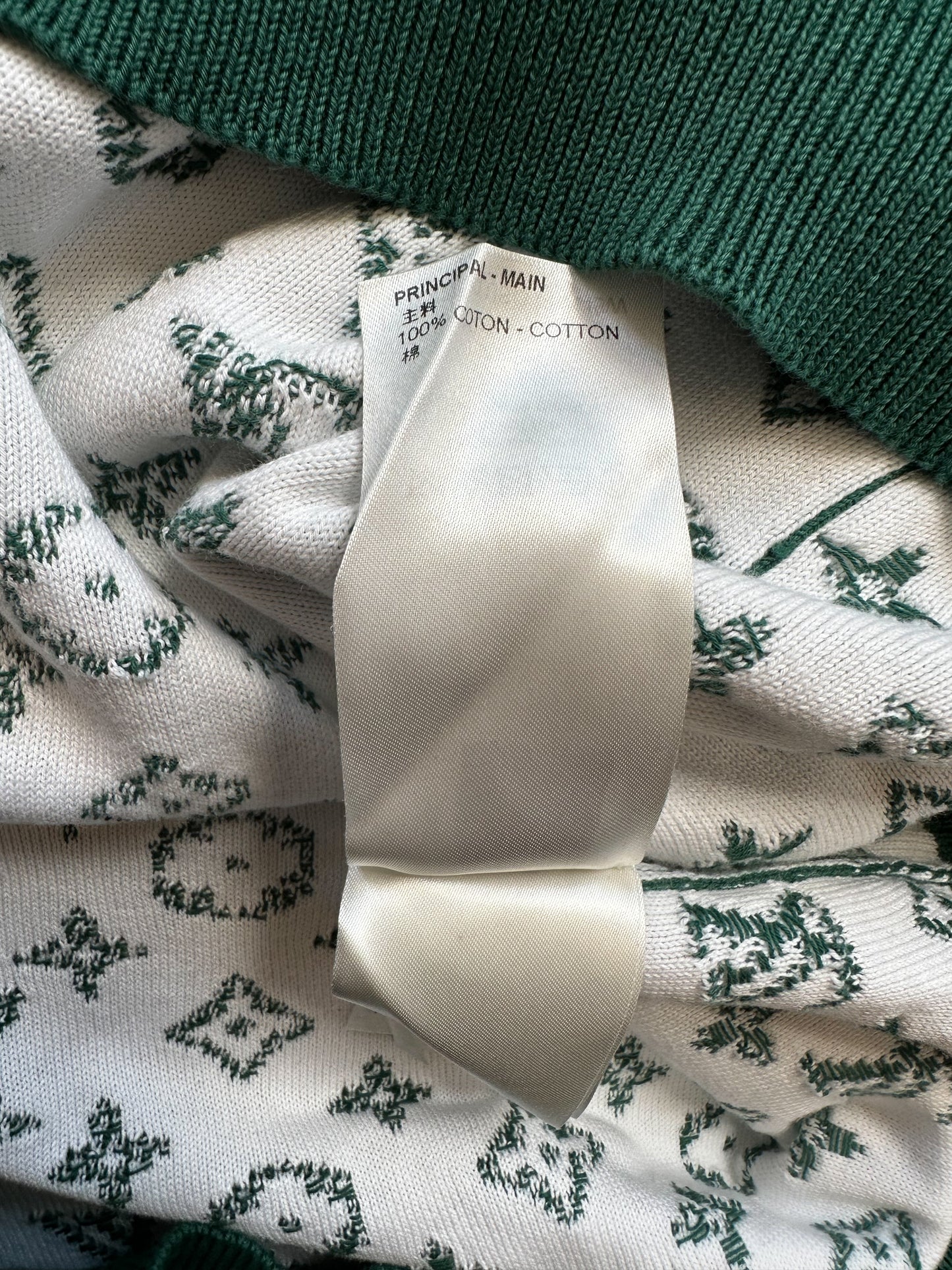 Louis Vuitton Green & White Monogram Gradient Hoodie