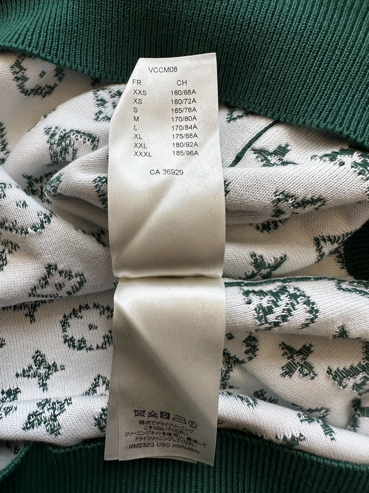 Louis Vuitton Green & White Monogram Gradient Hoodie