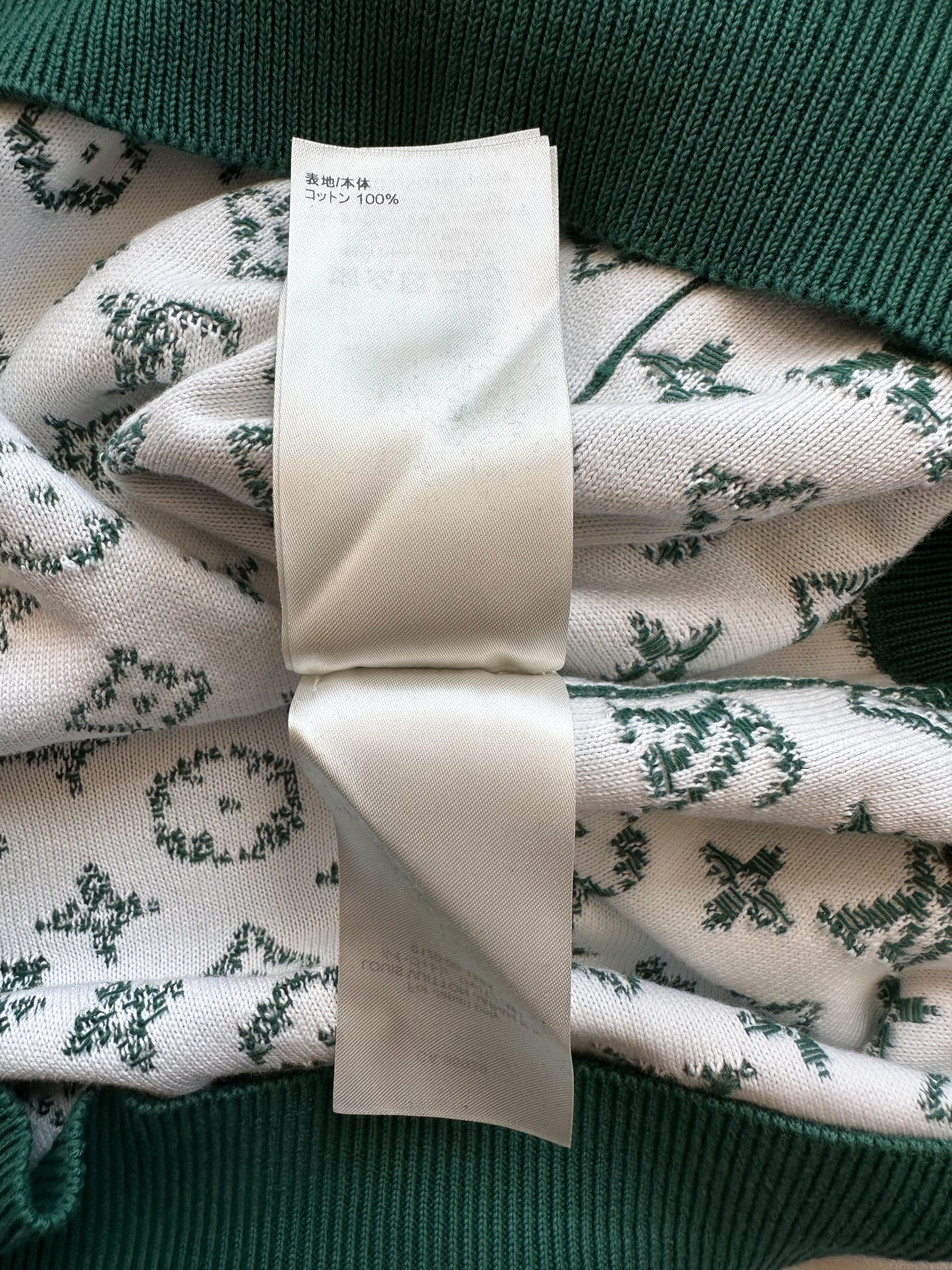 Louis Vuitton Green & White Monogram Gradient Hoodie