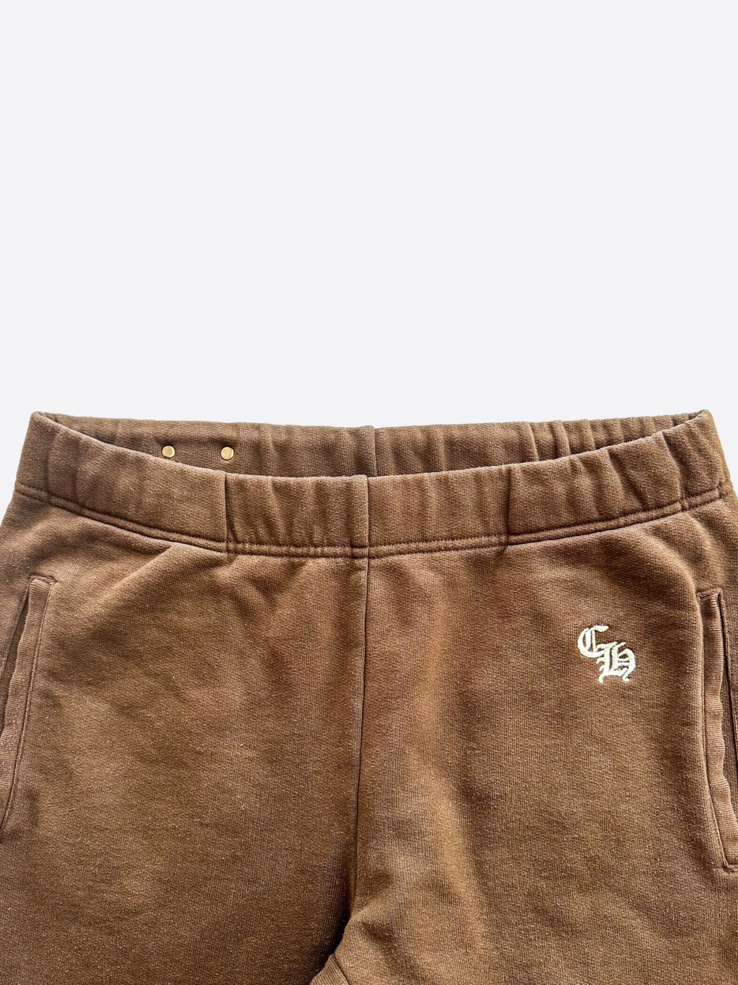 Chrome Hearts Brown & White Slo Ride Embroidered Sweatpants