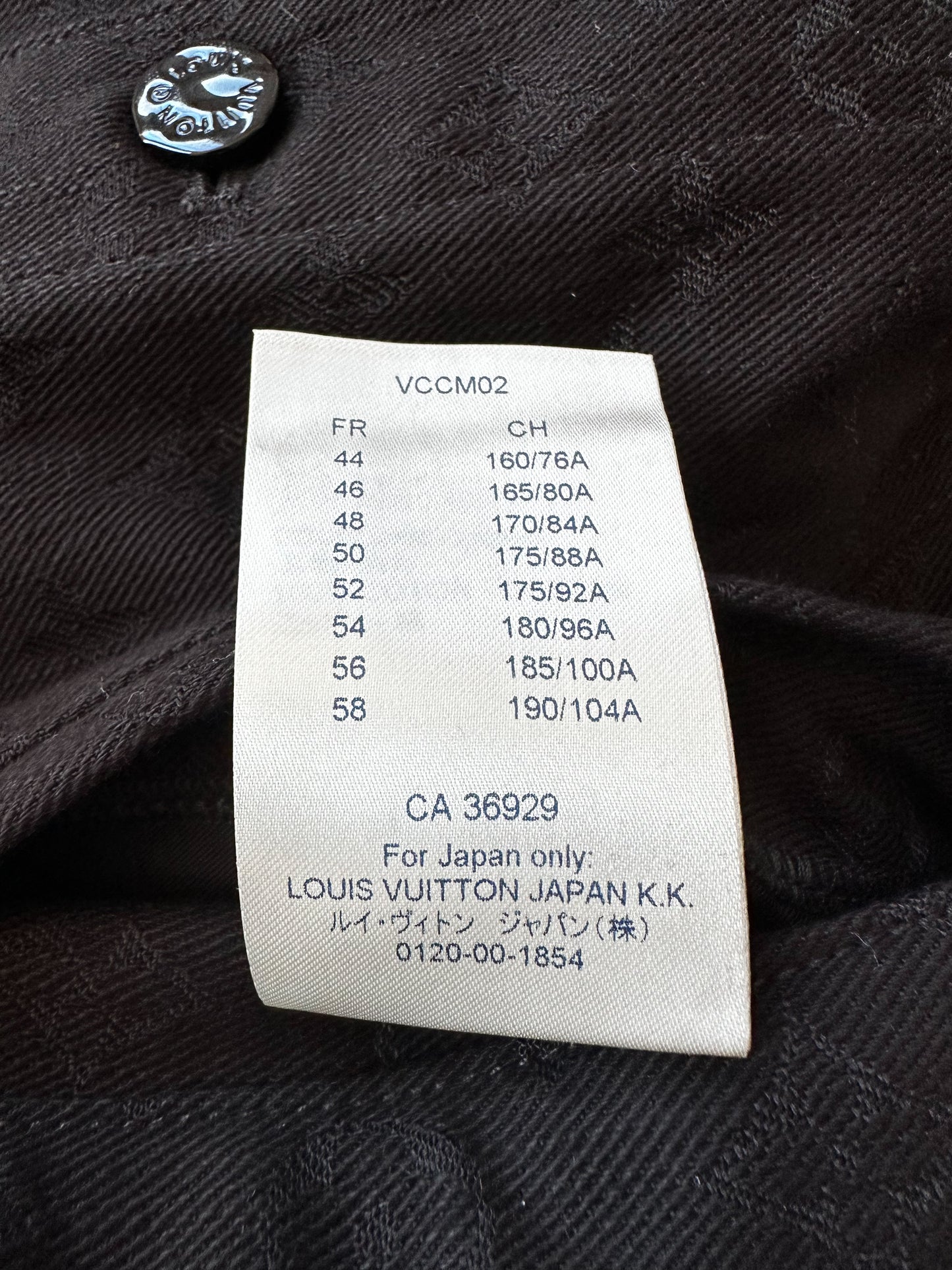Louis Vuitton Black Monogram Denim Jacket