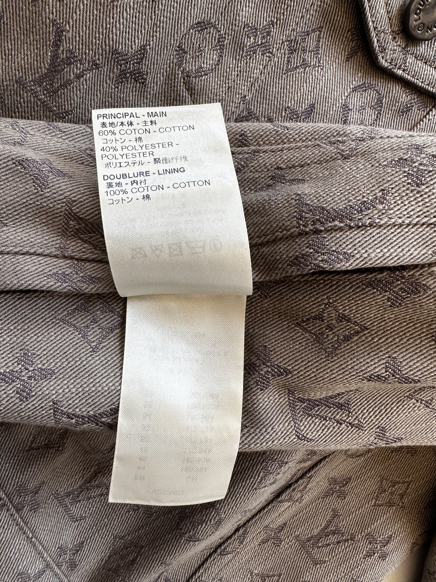 Louis Vuitton Grey Monogram Denim Jacket
