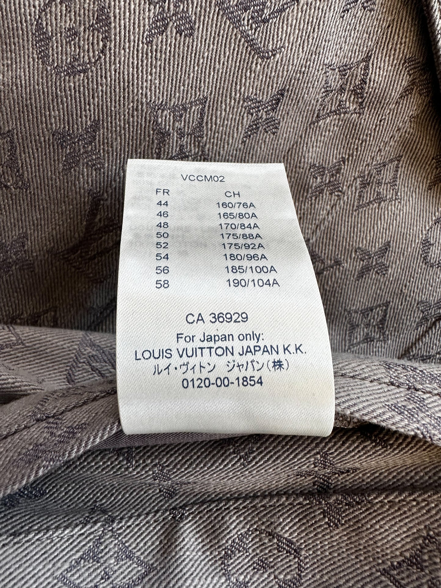 Louis Vuitton Grey Monogram Denim Jacket