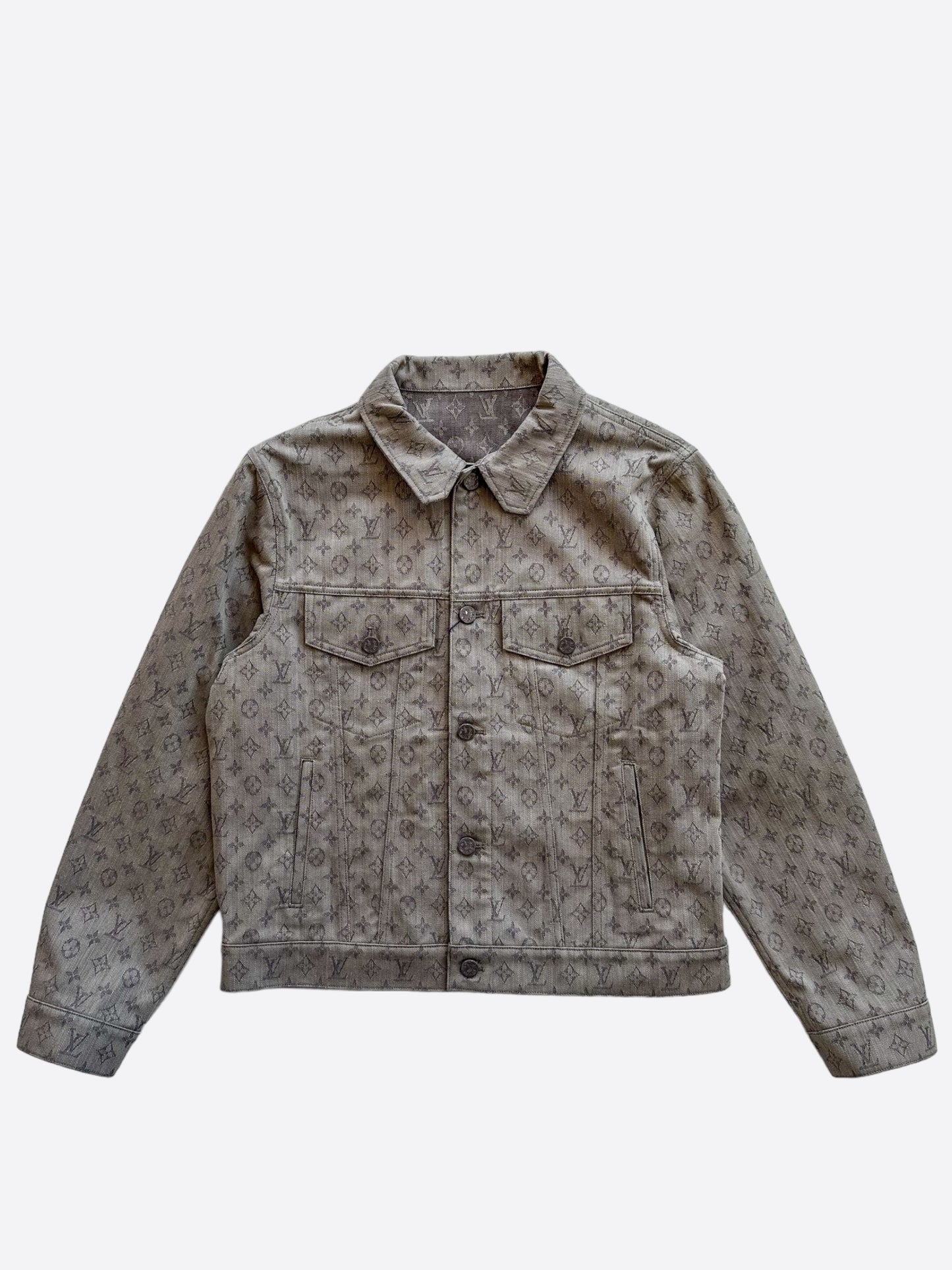 Louis Vuitton Grey Monogram Denim Jacket